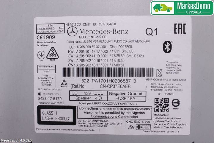 MB GLC-KLASS (X253/C253) 15-22 Cd Radio - Multimediapanel