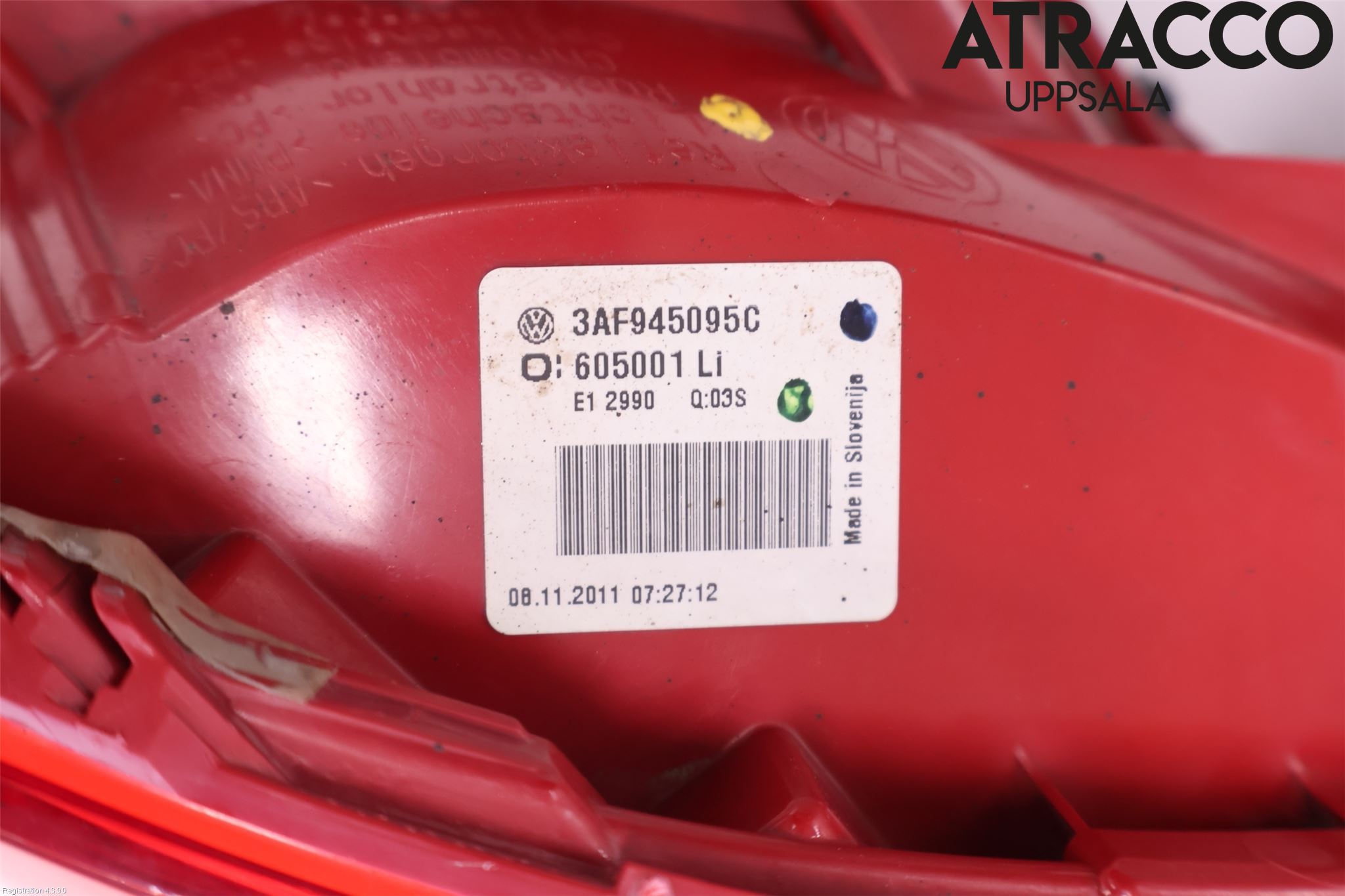 Volkswagen VW PASSAT 11-14 Bakljus Vänster