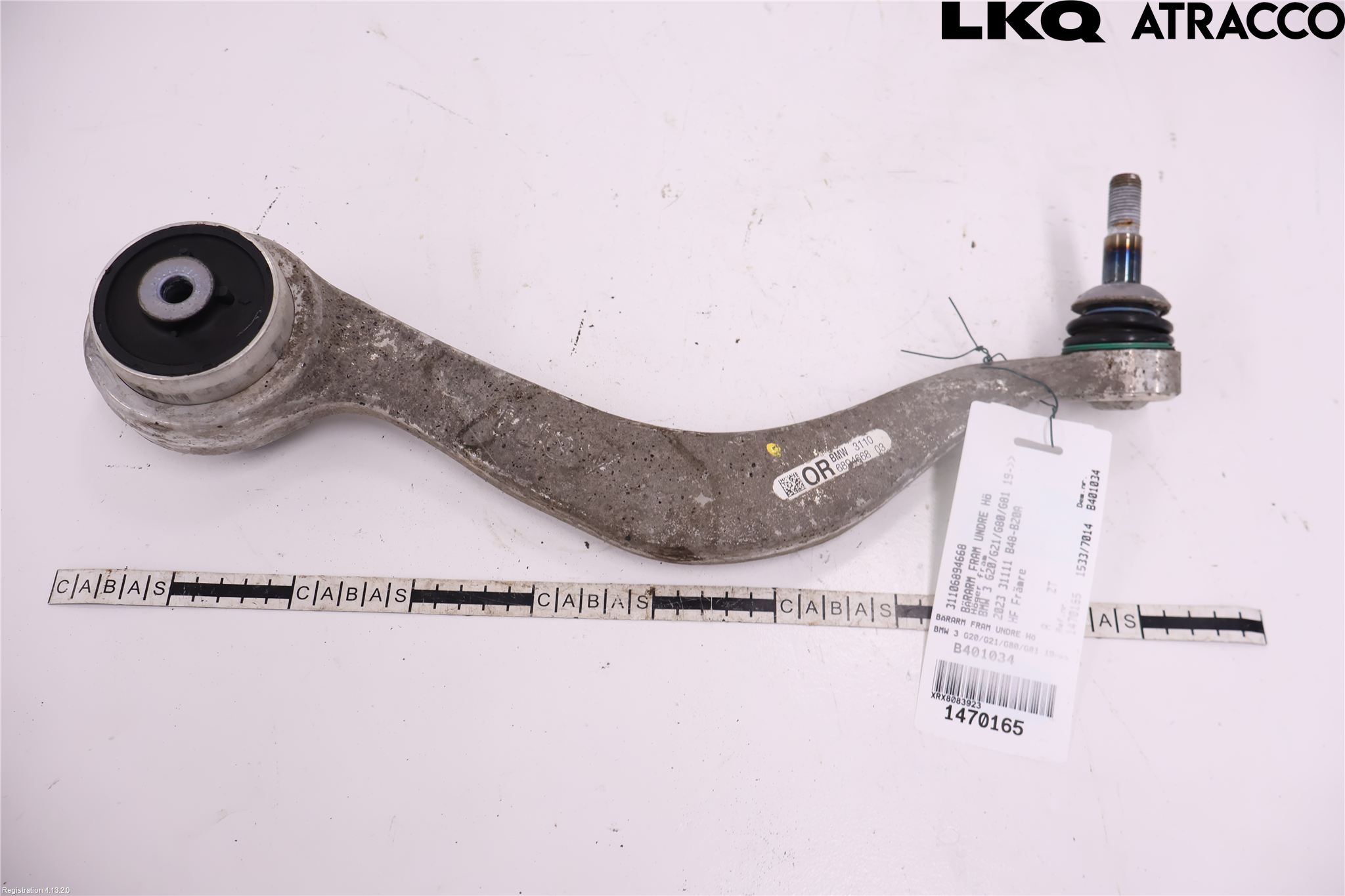 BMW 3 G20/G21/G80/G81 19- Bärarm Fram Undre Hö