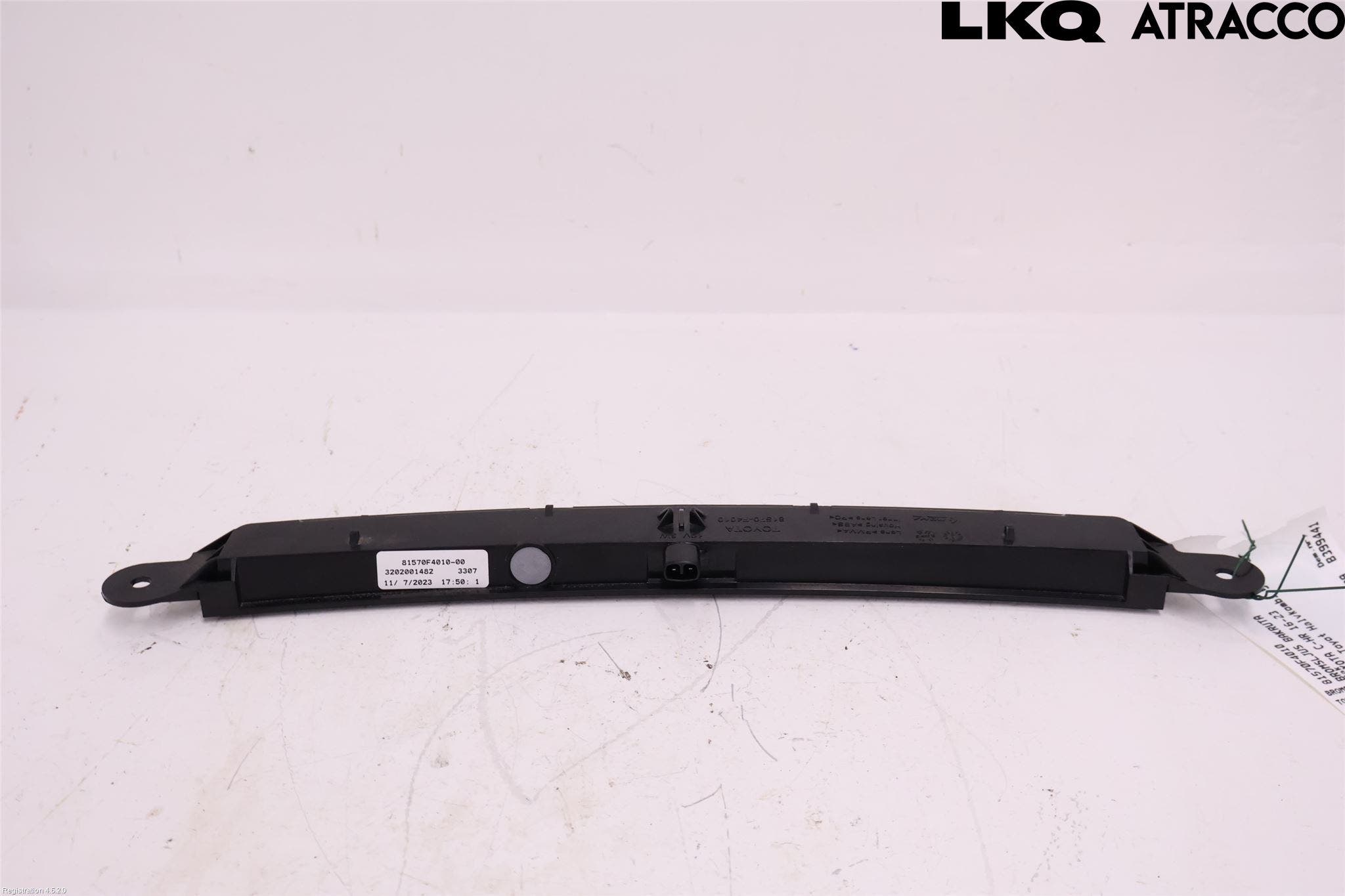 Toyota C-HR 16-23 Bromsljus Bakruta