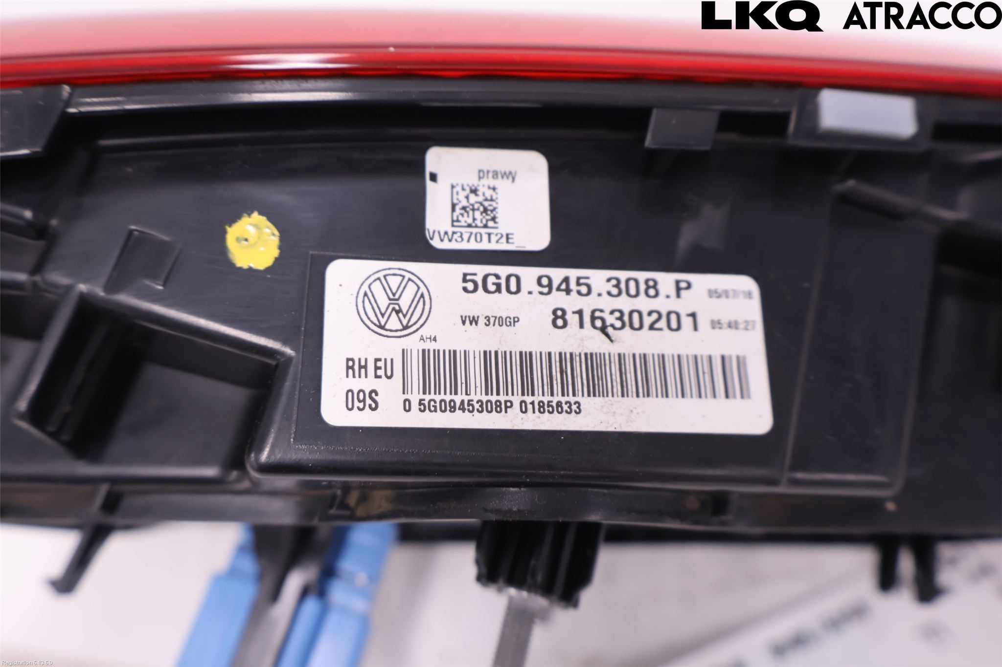 Volkswagen VW GOLF / E-GOLF VII 13-20 Bakljus Lucka Hö