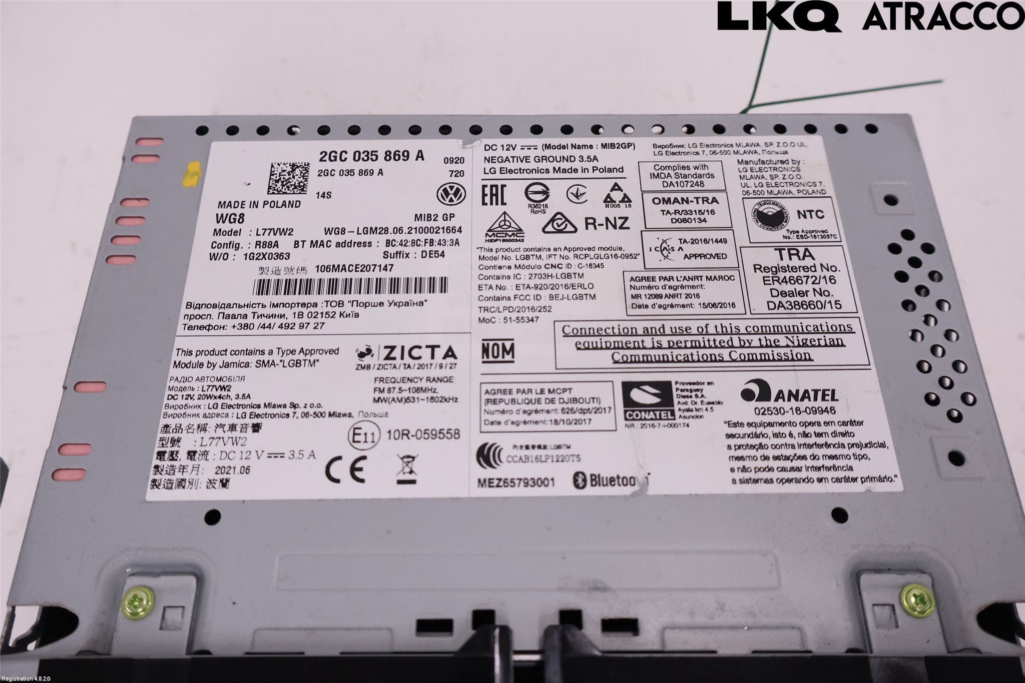 Volkswagen VW T-CROSS 19- Cd Radio - Multimediapanel