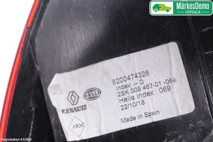Renault SCÉNIC/GRAND 07-09 Bakljus Vänster