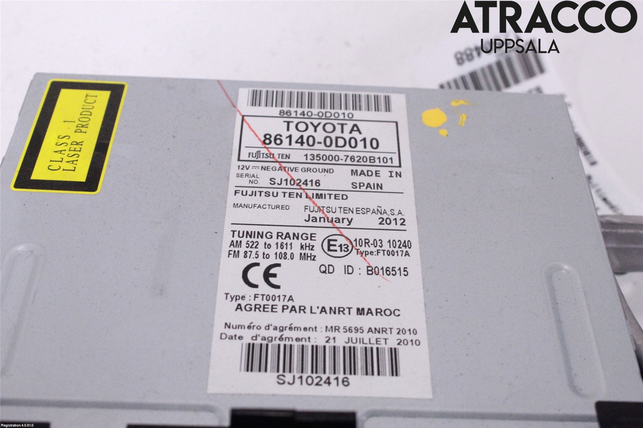 Toyota YARIS XP130 12-14 Cd Radio - Multimediapanel