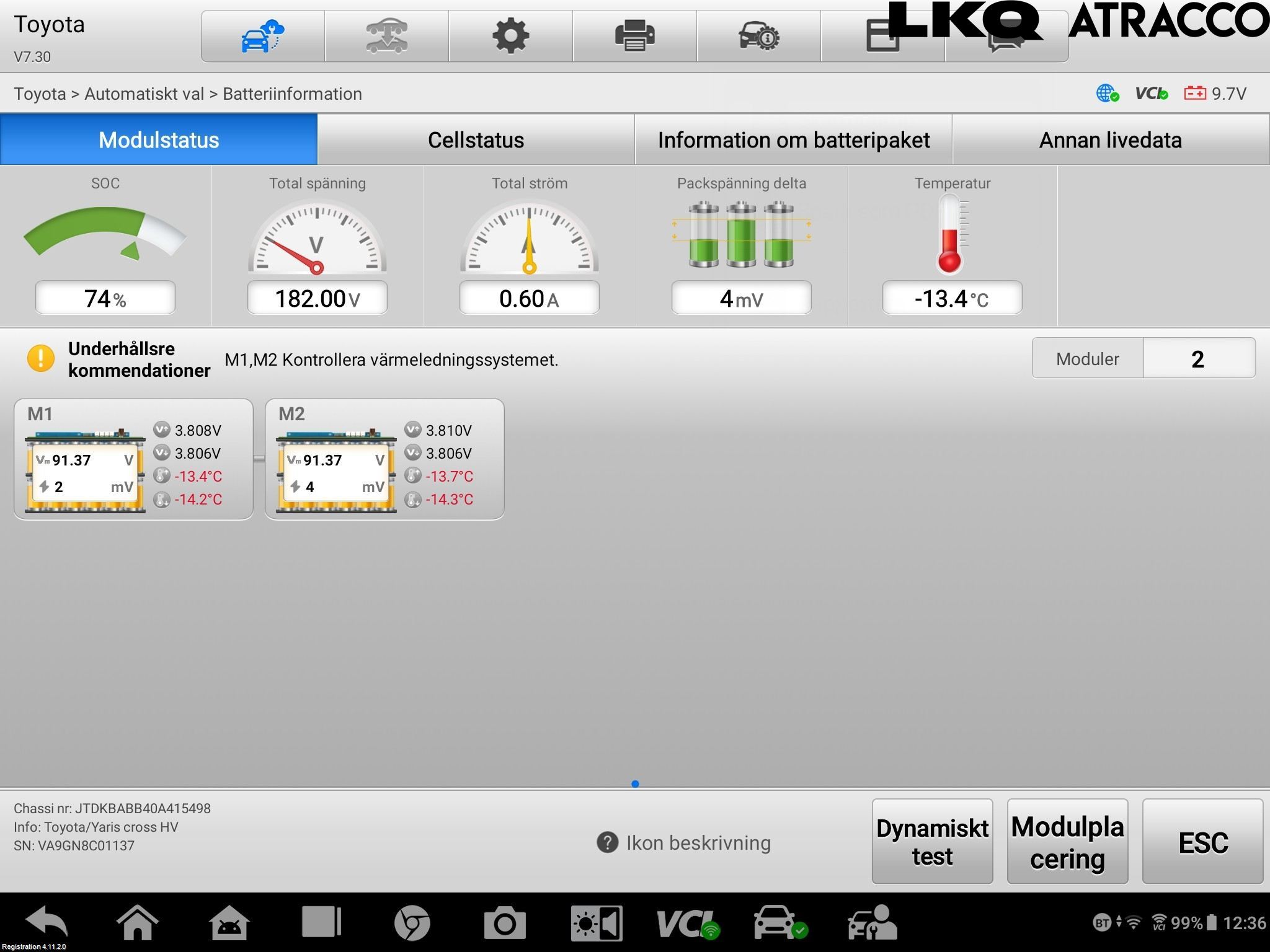 Toyota YARIS CROSS XP21 21- Batteri Högspänning