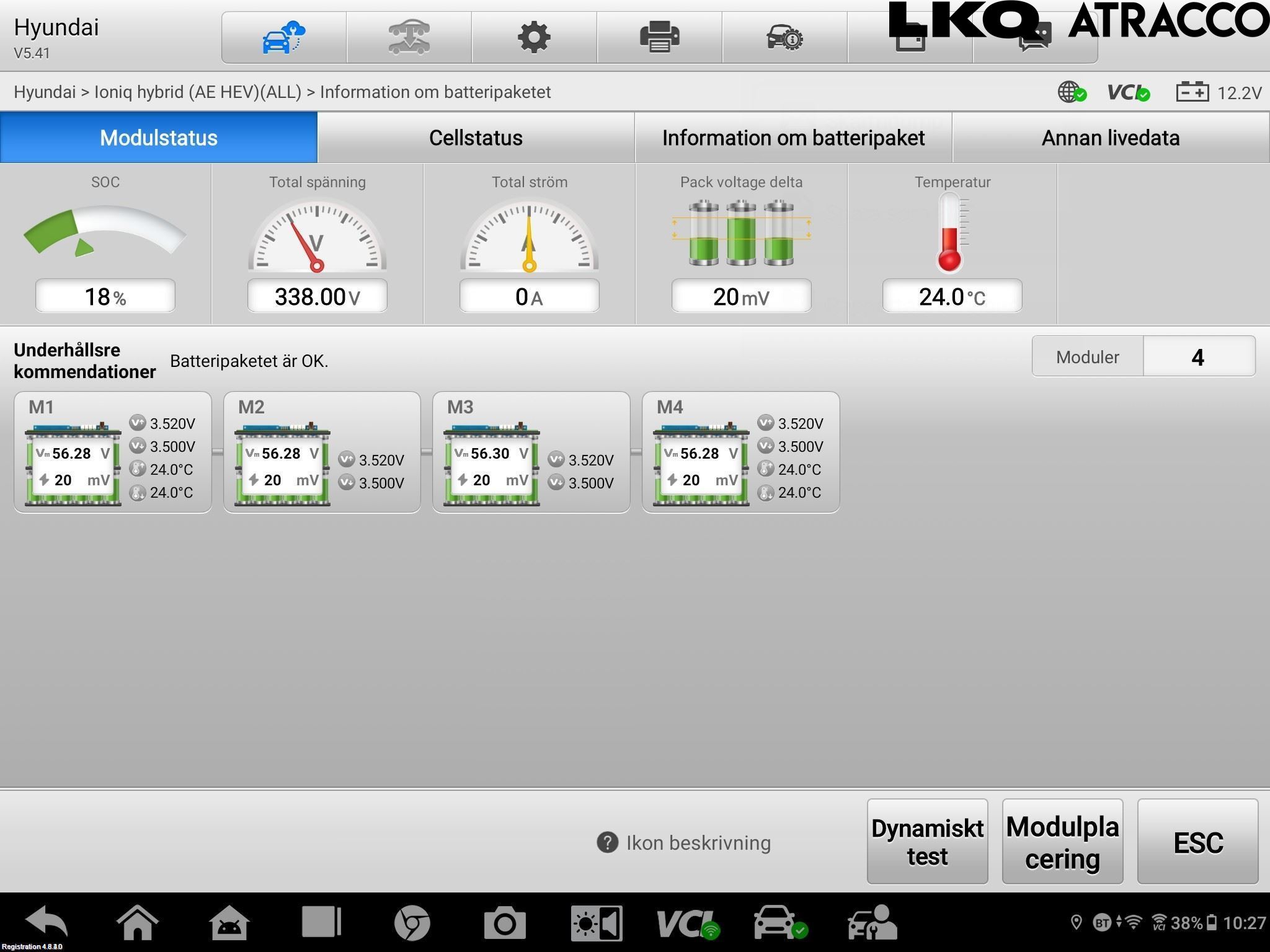 Hyundai IONIQ AE 17-22 Batteri Högspänning