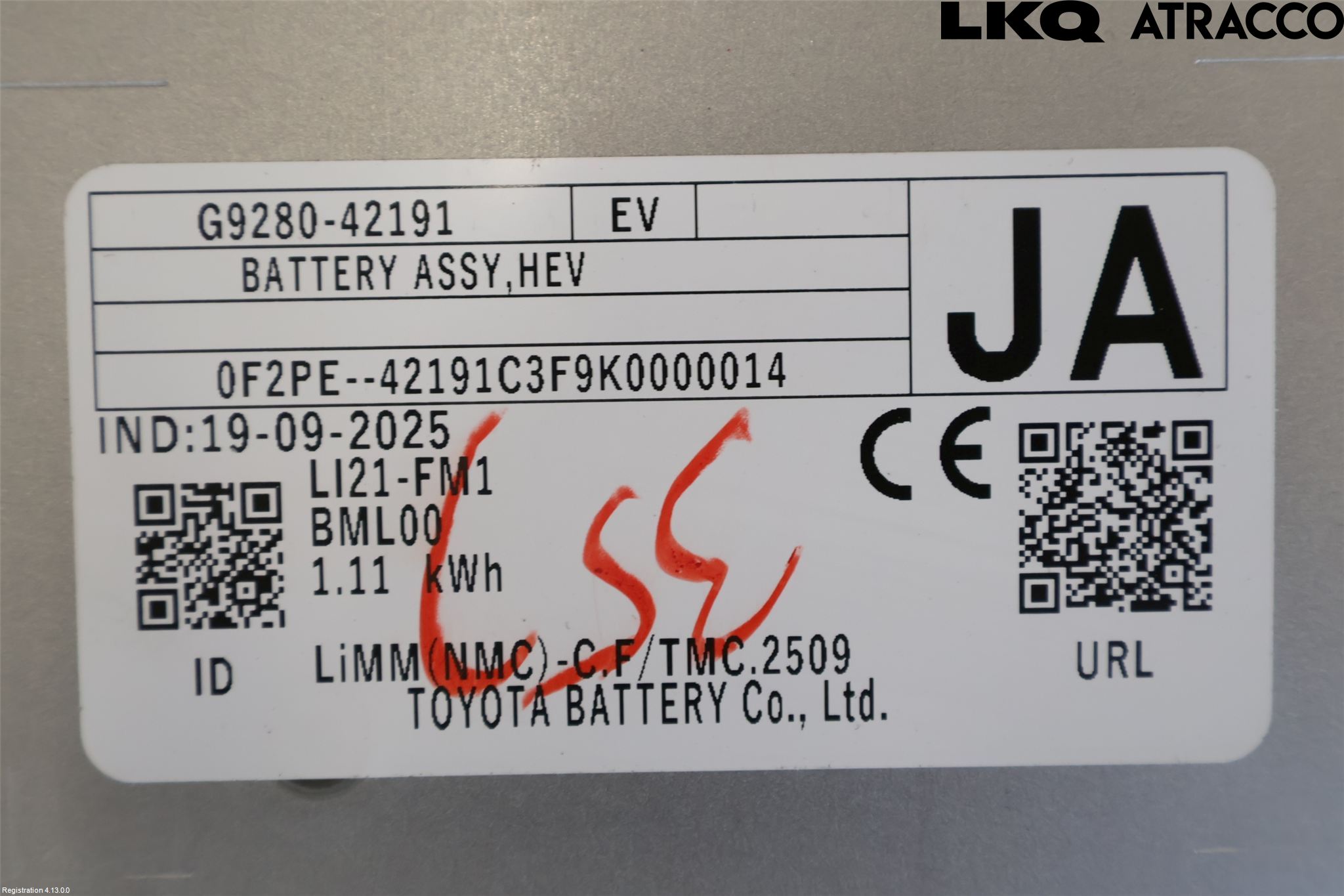 Toyota RAV4 19- Batteri Högspänning