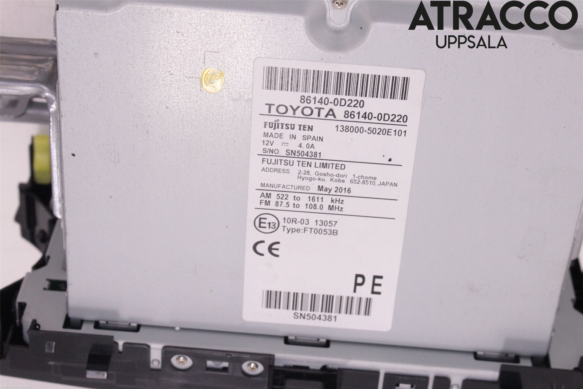 Toyota YARIS XP130 15-20 Cd Radio - Multimediapanel