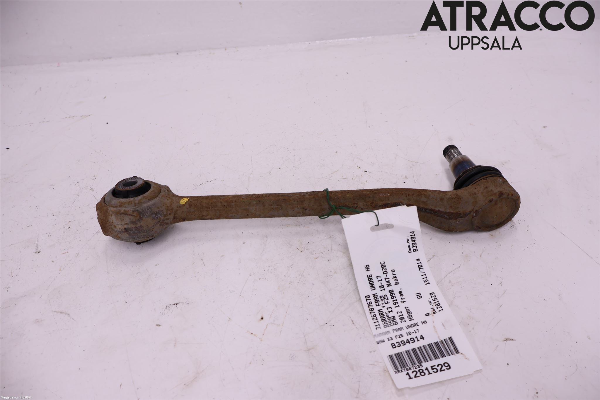 BMW X3 F25 10-17 Bärarm Fram Undre Hö