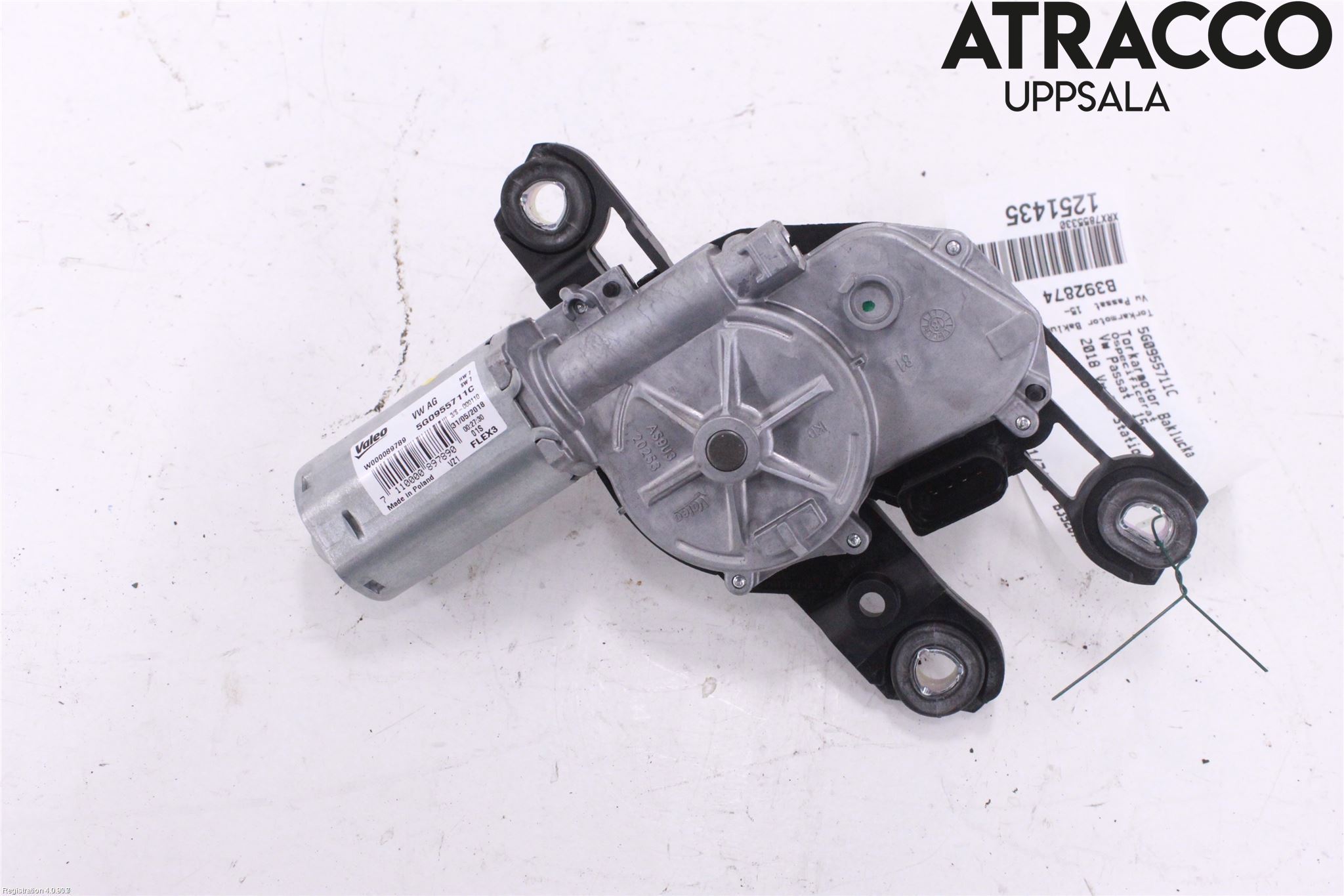 Volkswagen VW PASSAT 15-19 Torkarmotor Baklucka