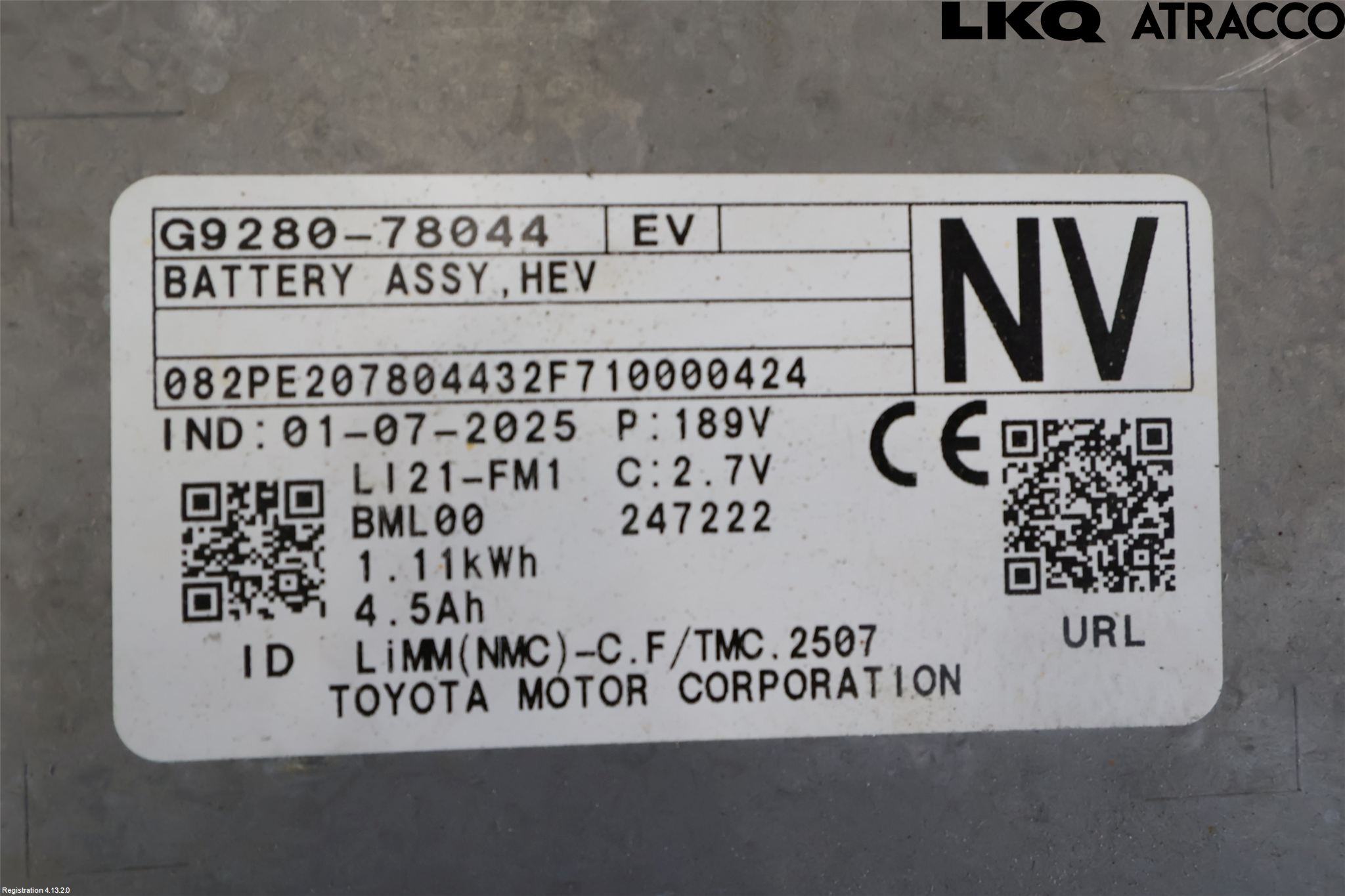 Lexus NX 340h/450h+ 21- Batteri Högspänning