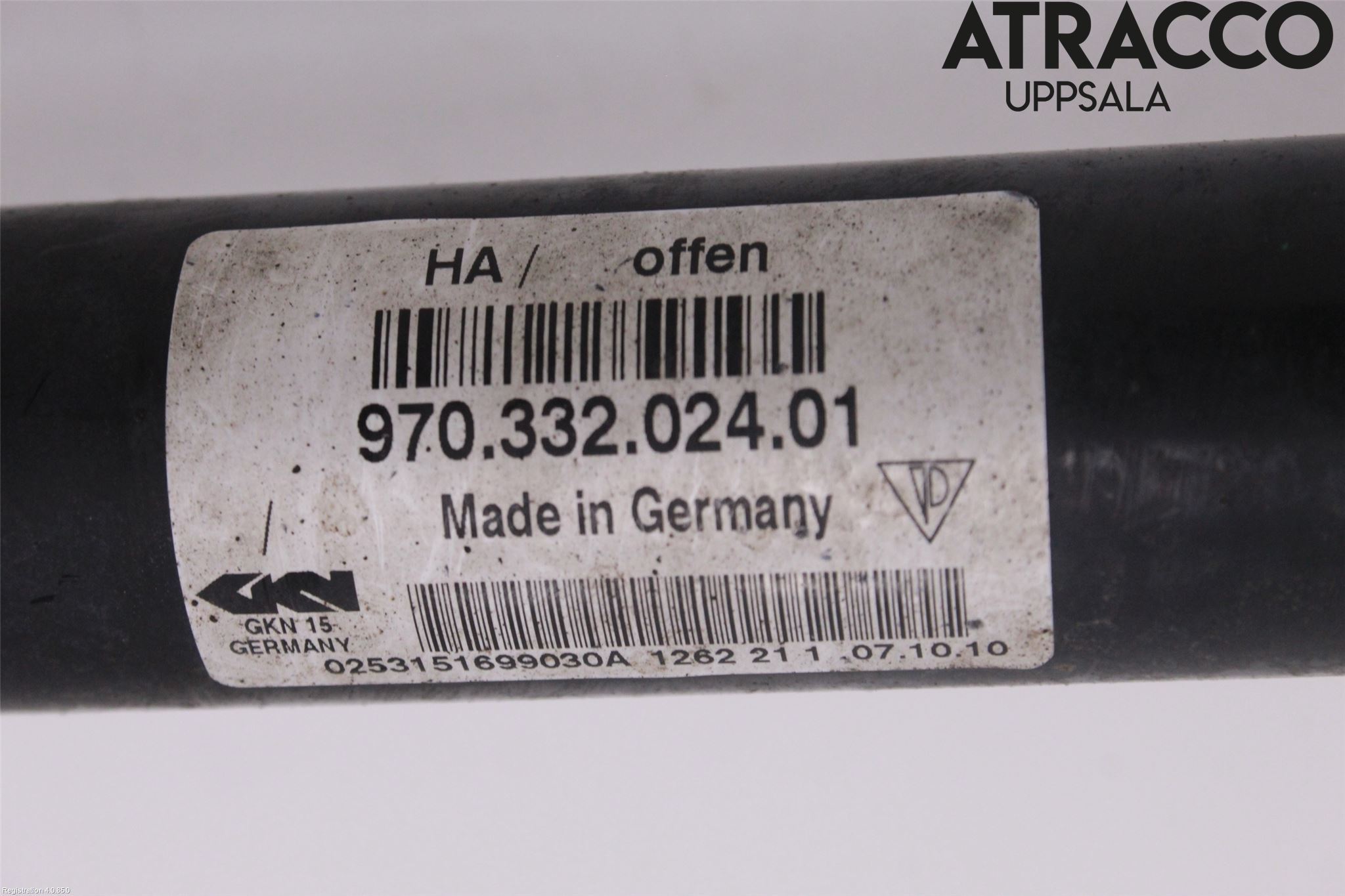 Porsche PANAMERA 09- Drivaxel Bak Höger