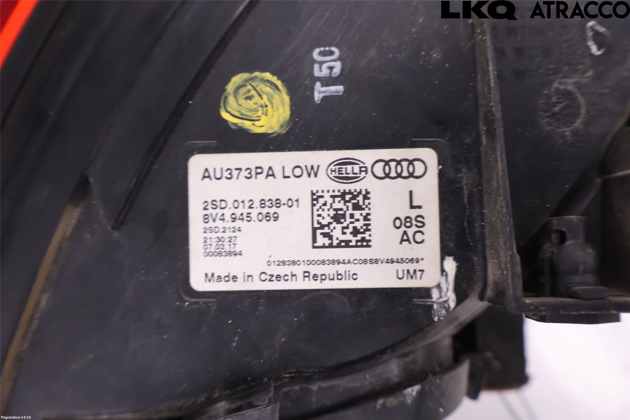 Audi A3/S3 8V 13-20 Bakljus Vänster