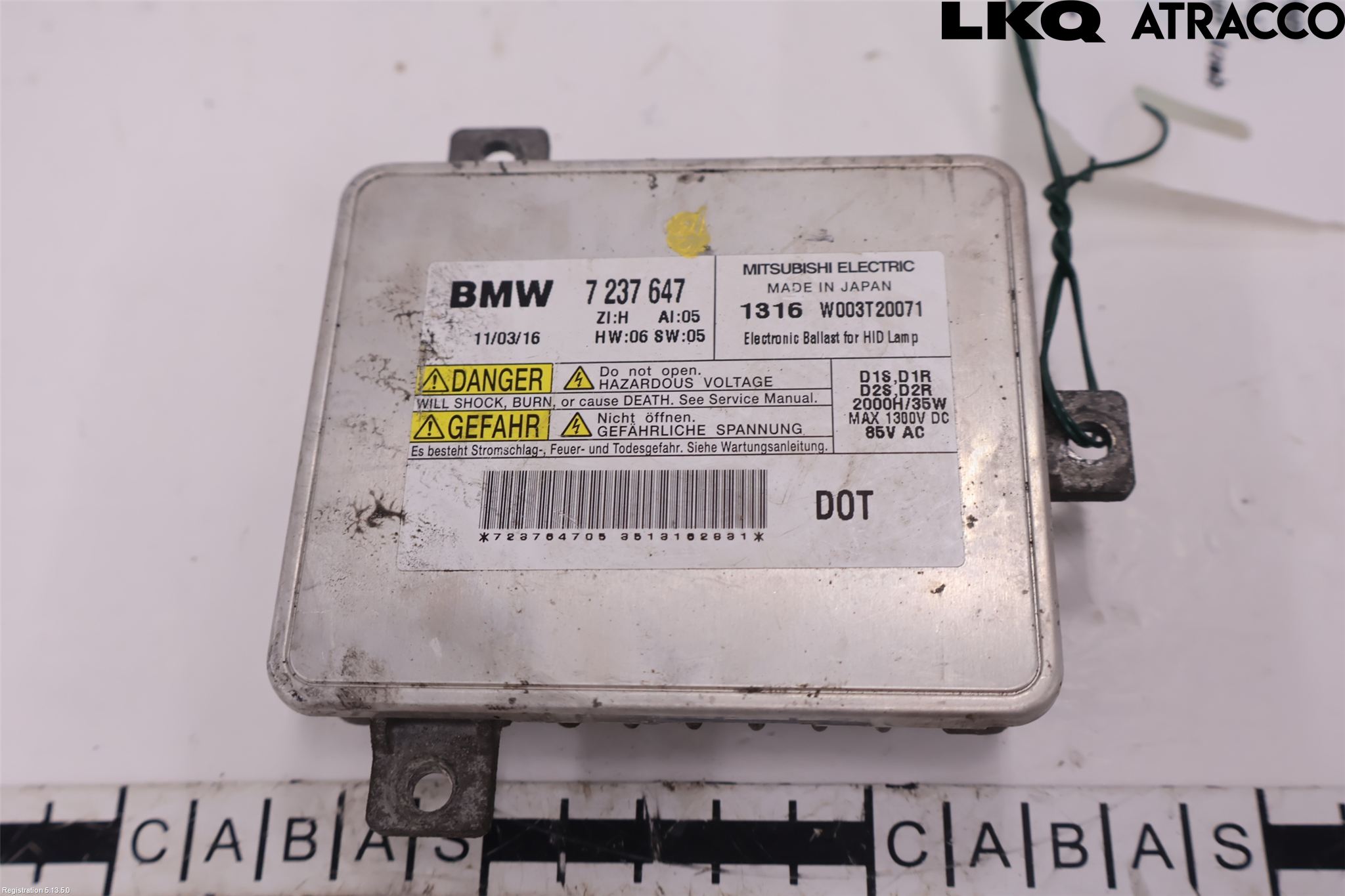 BMW 5 F10/F11/F18 09-17 Styrenhet Strålkastare