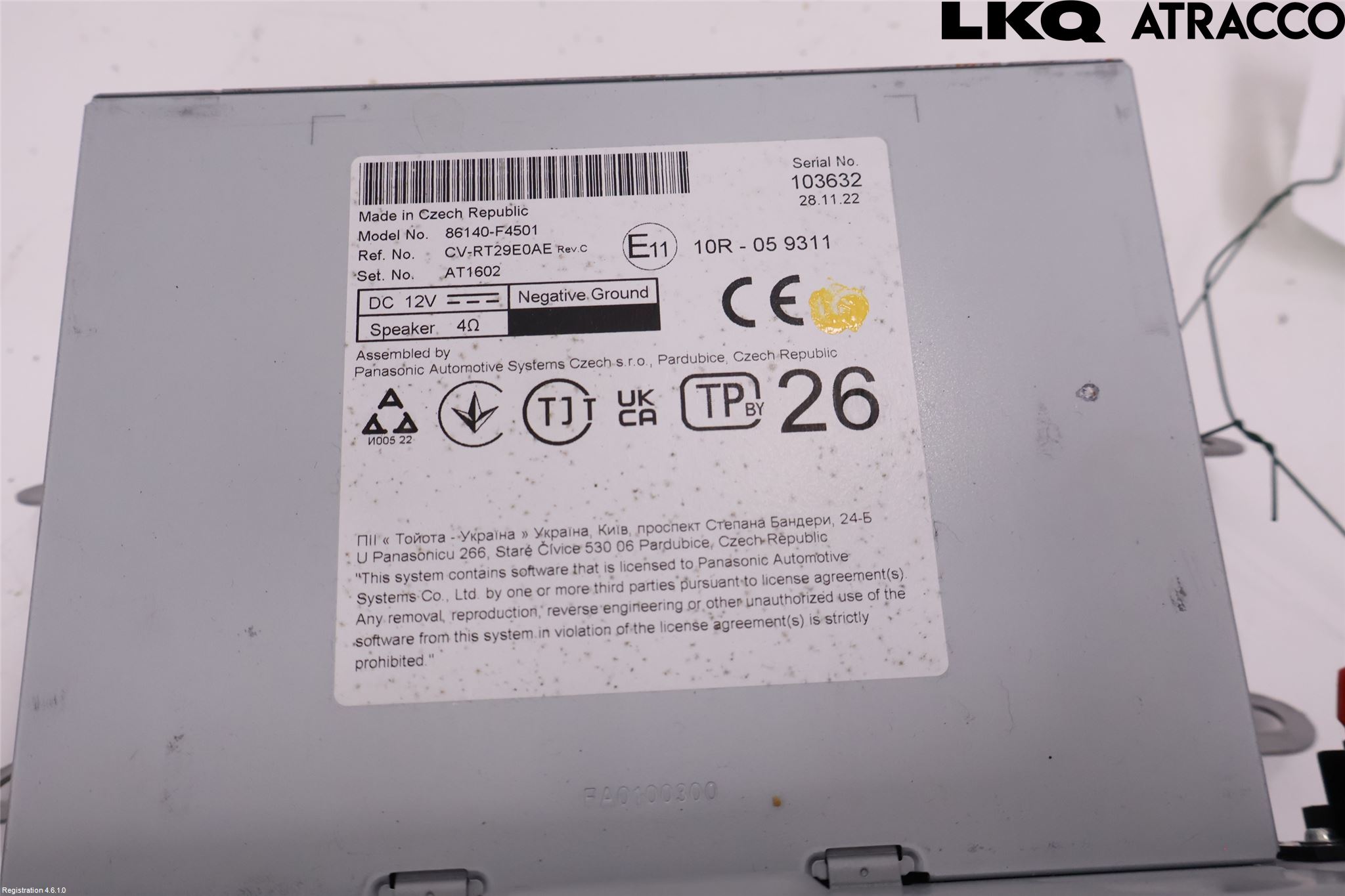 Toyota C-HR 16-23 Cd Radio - Multimediapanel