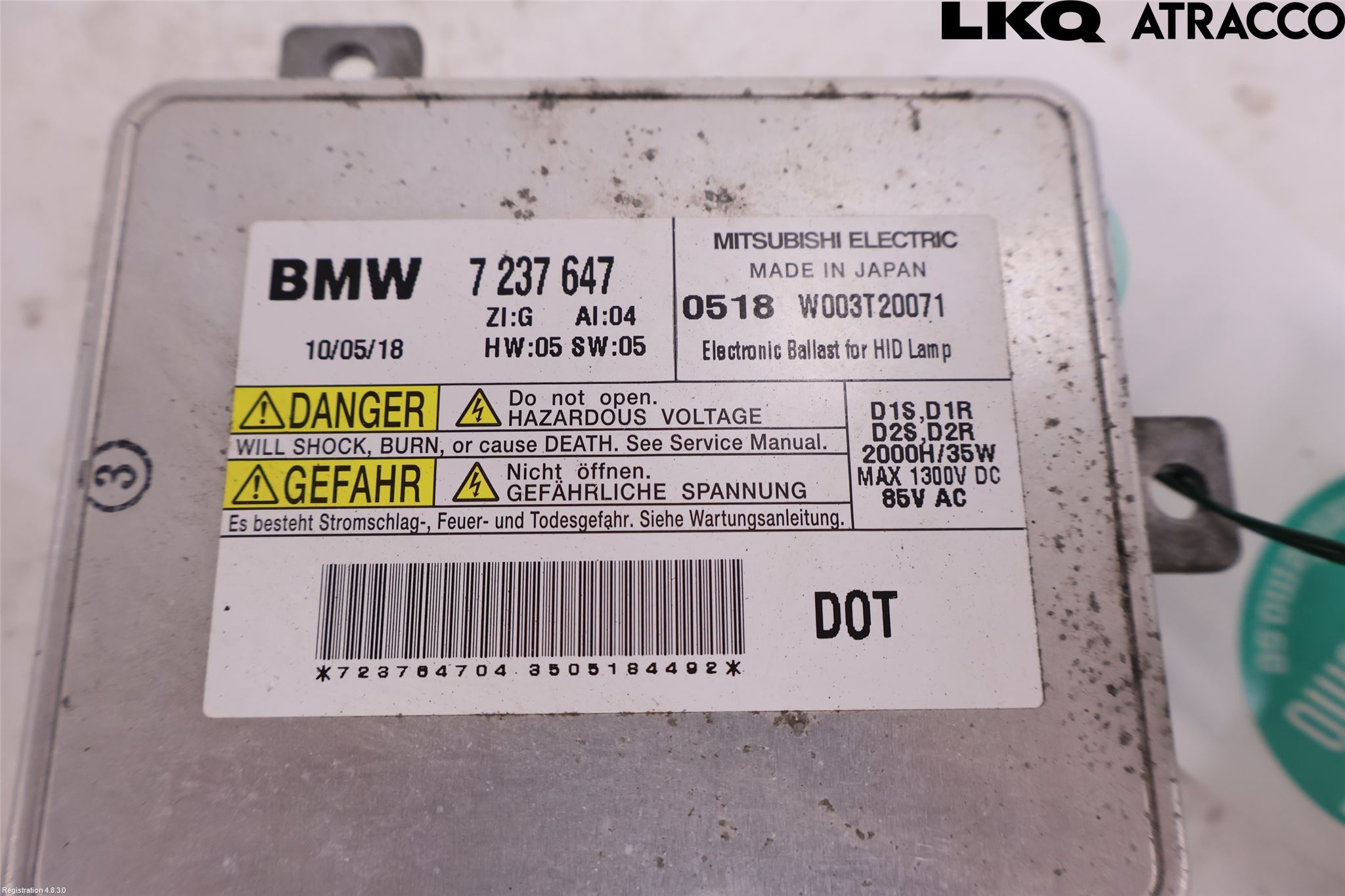 BMW 5 F10/F11/F18 09-17 Styrenhet Strålkastare