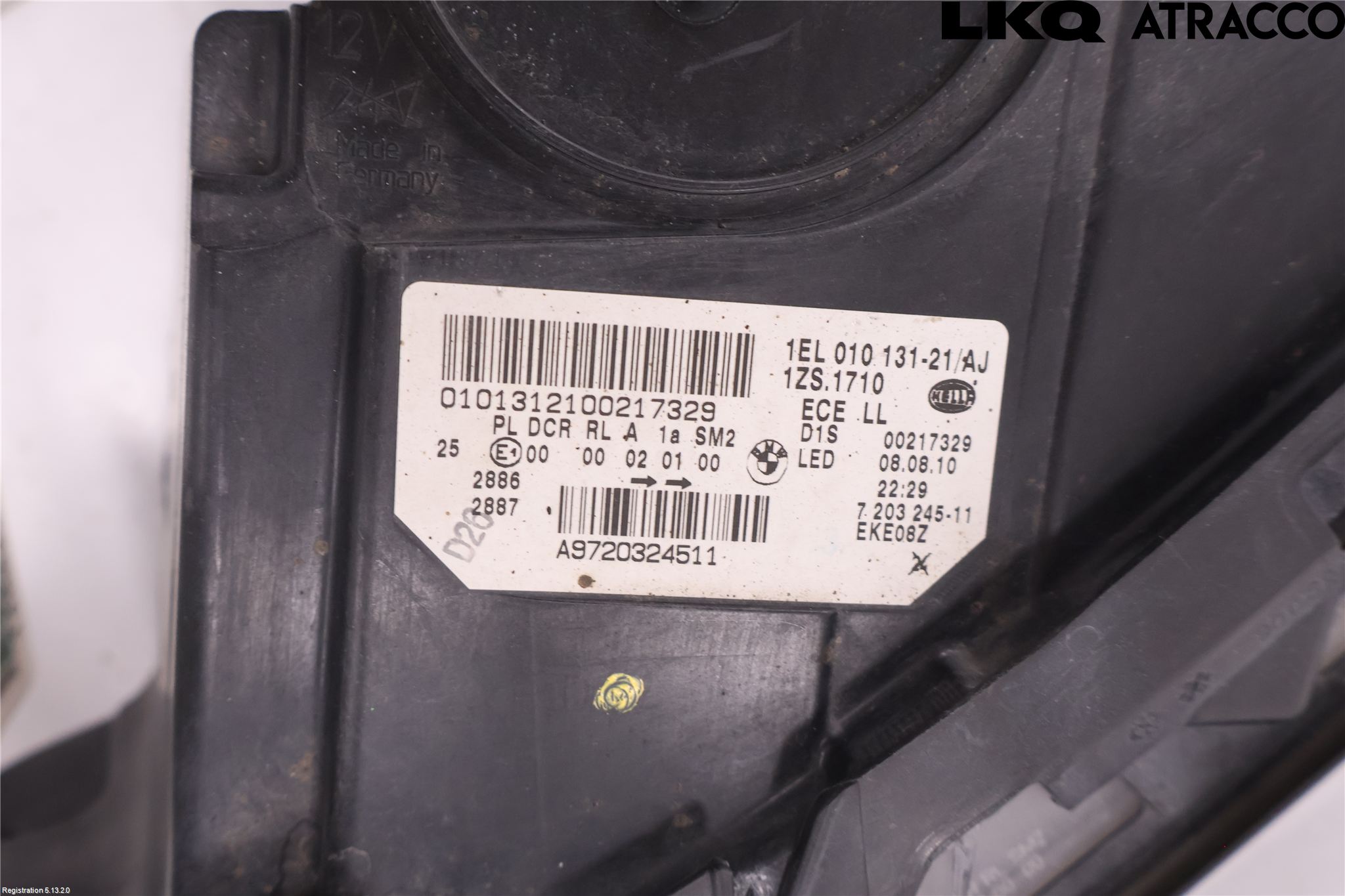 BMW 5 F10/F11/F18 09-17 Strålkastare Vänster