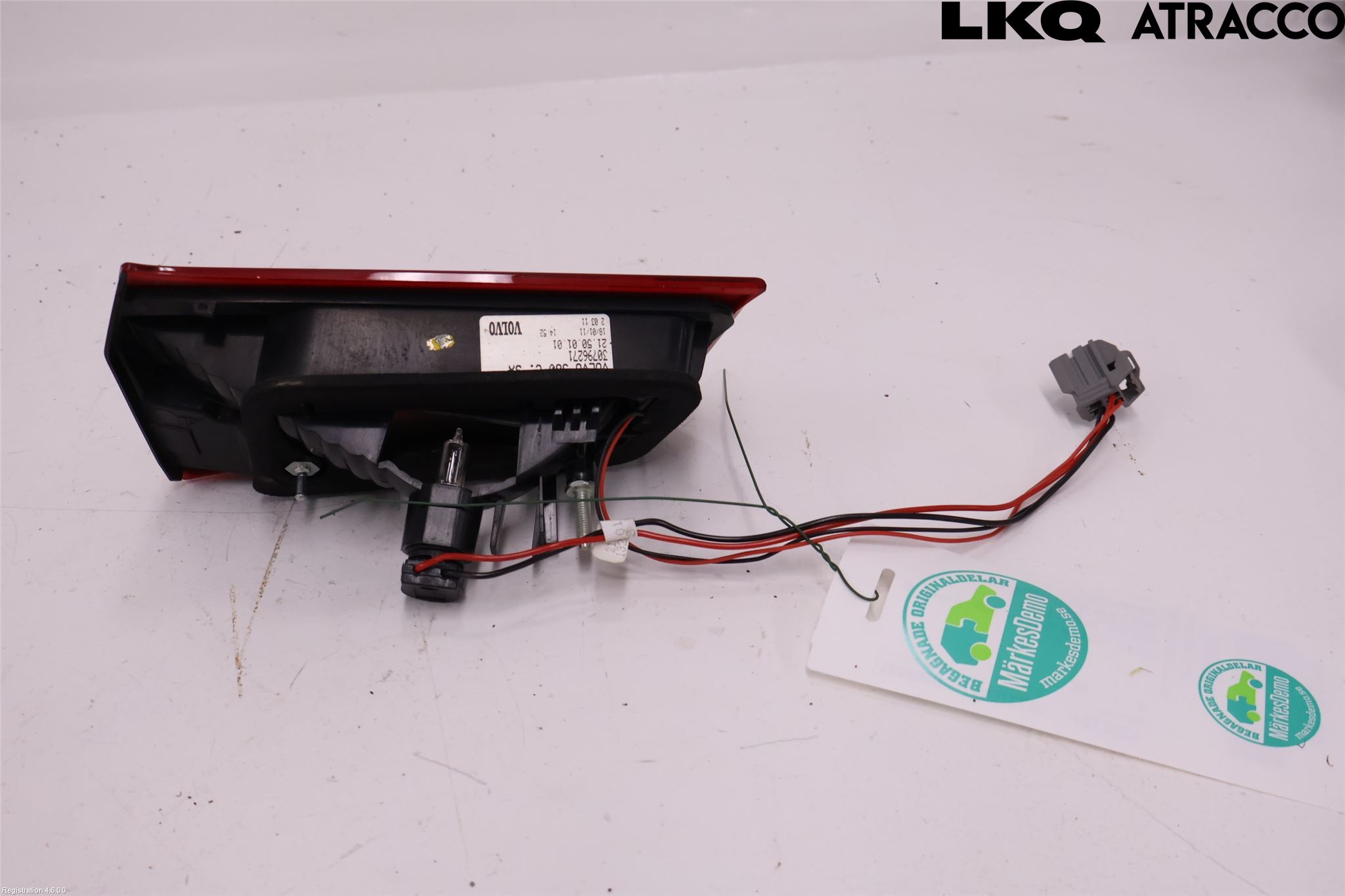 Volvo S60 11-13 Bakljus Lucka Vä