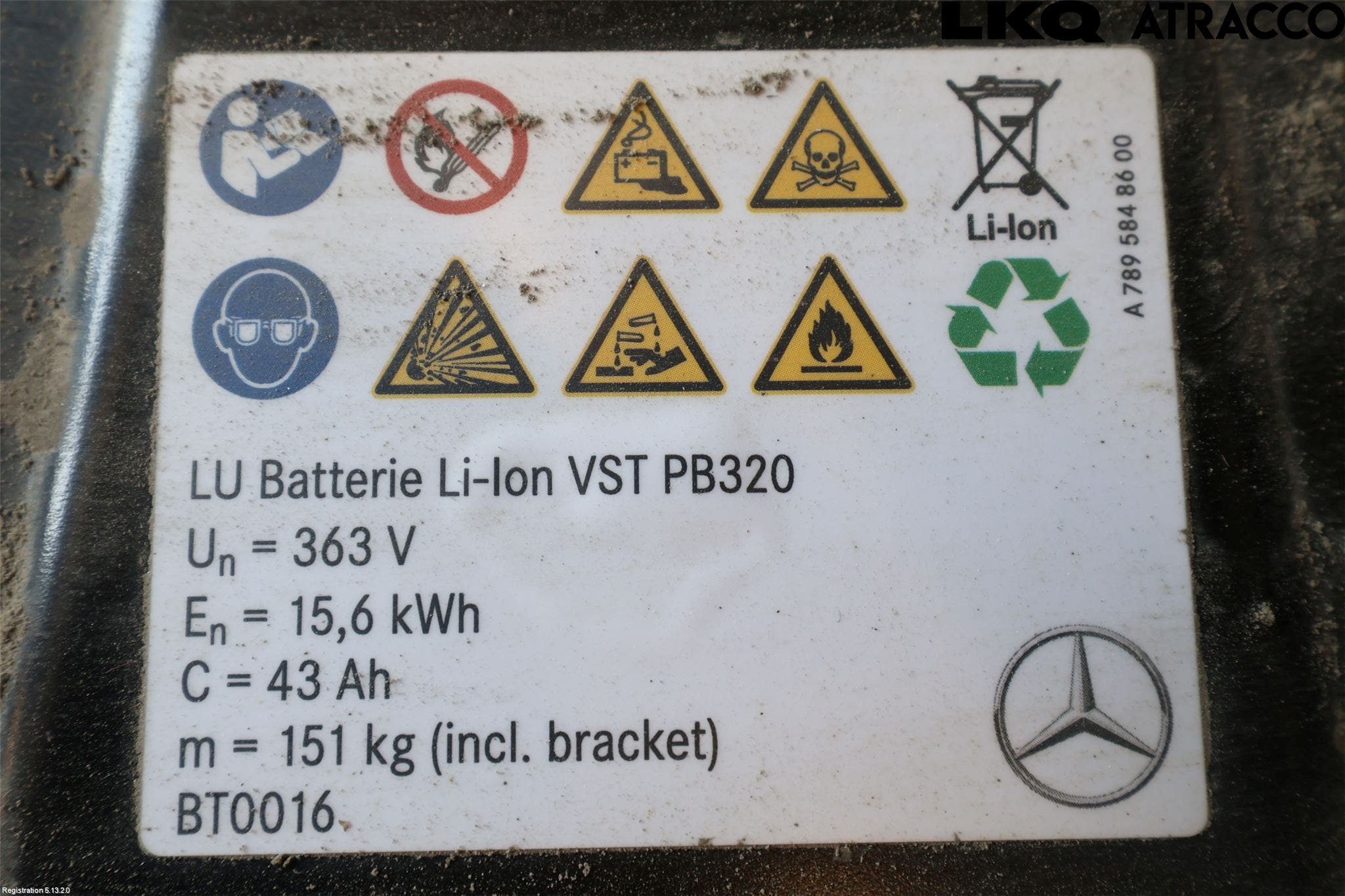 Mercedes-Benz MB CLA-KLASS (C118/X118) 19- Batteri Högspänning