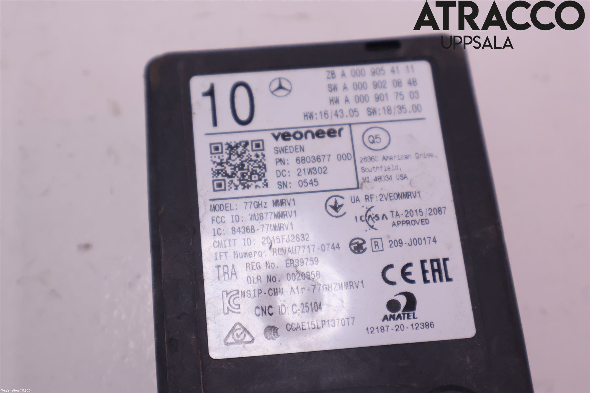 Mercedes-Benz MB GLE-KLASS (W167/V167/C167) 19- Sensor Aktivt Kollisionsskydd