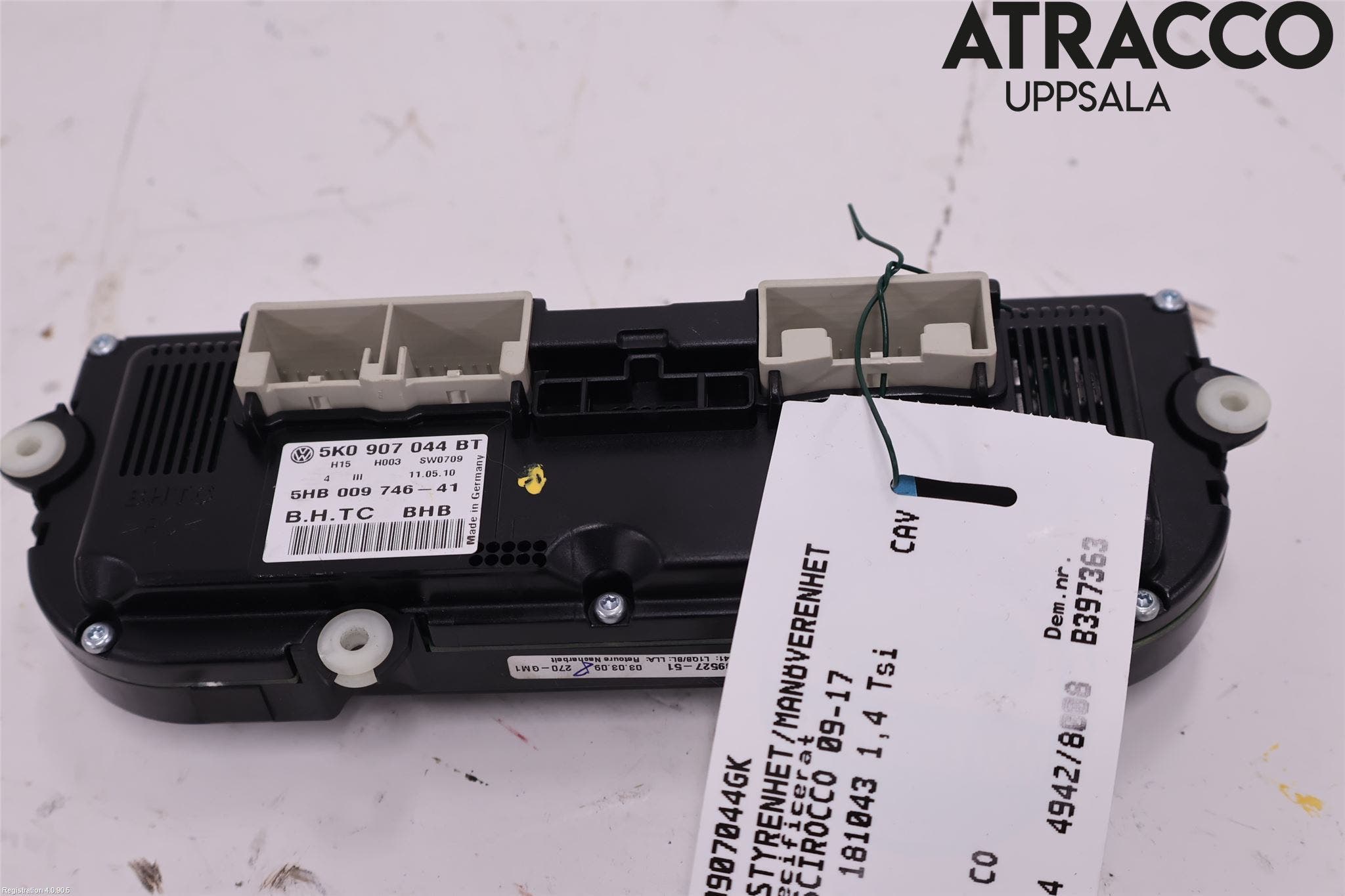 Volkswagen VW SCIROCCO 09-17 Ac Styrenhet Ac Manöveren