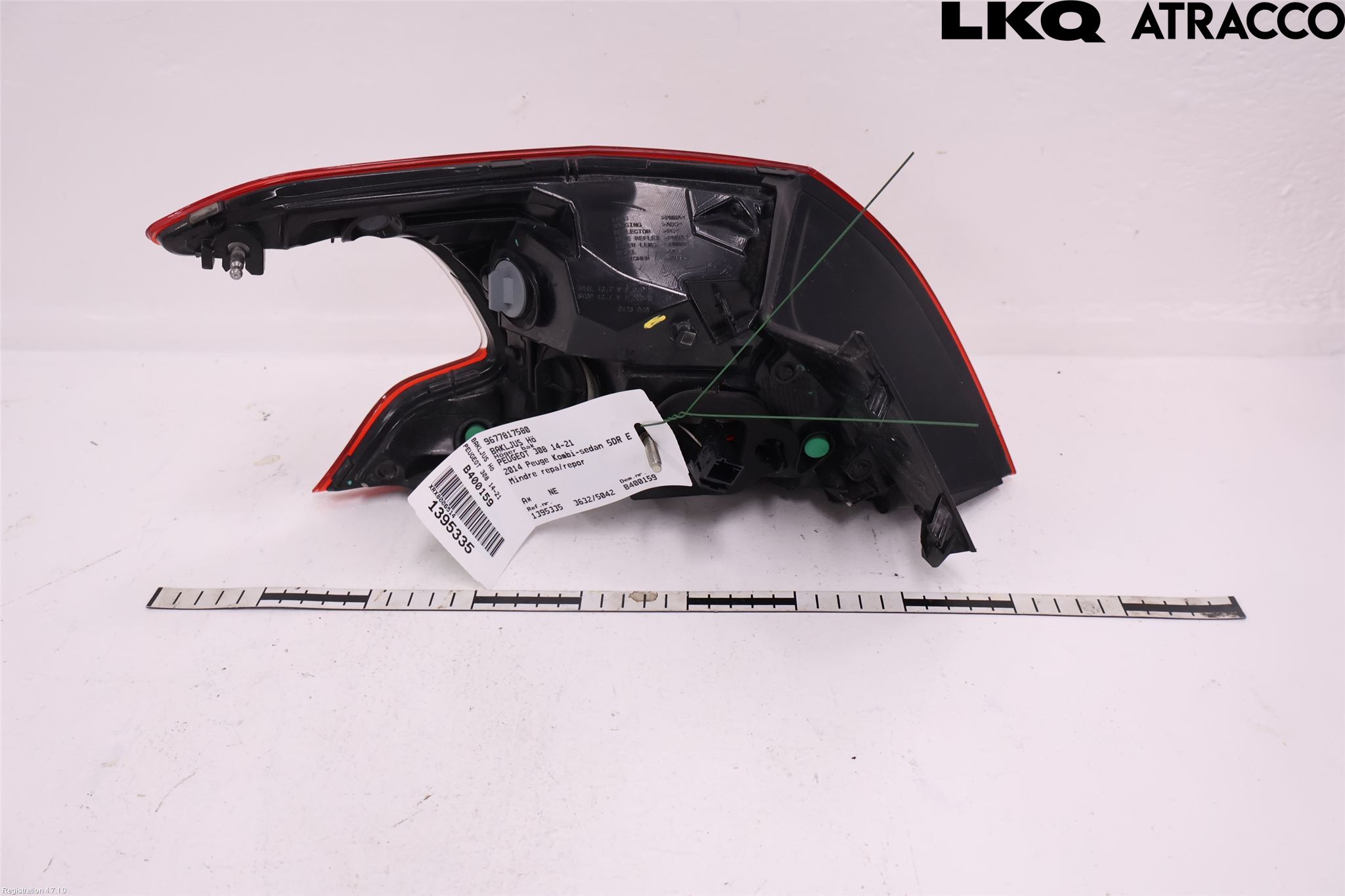 Peugeot 308 14-21 Bakljus Höger