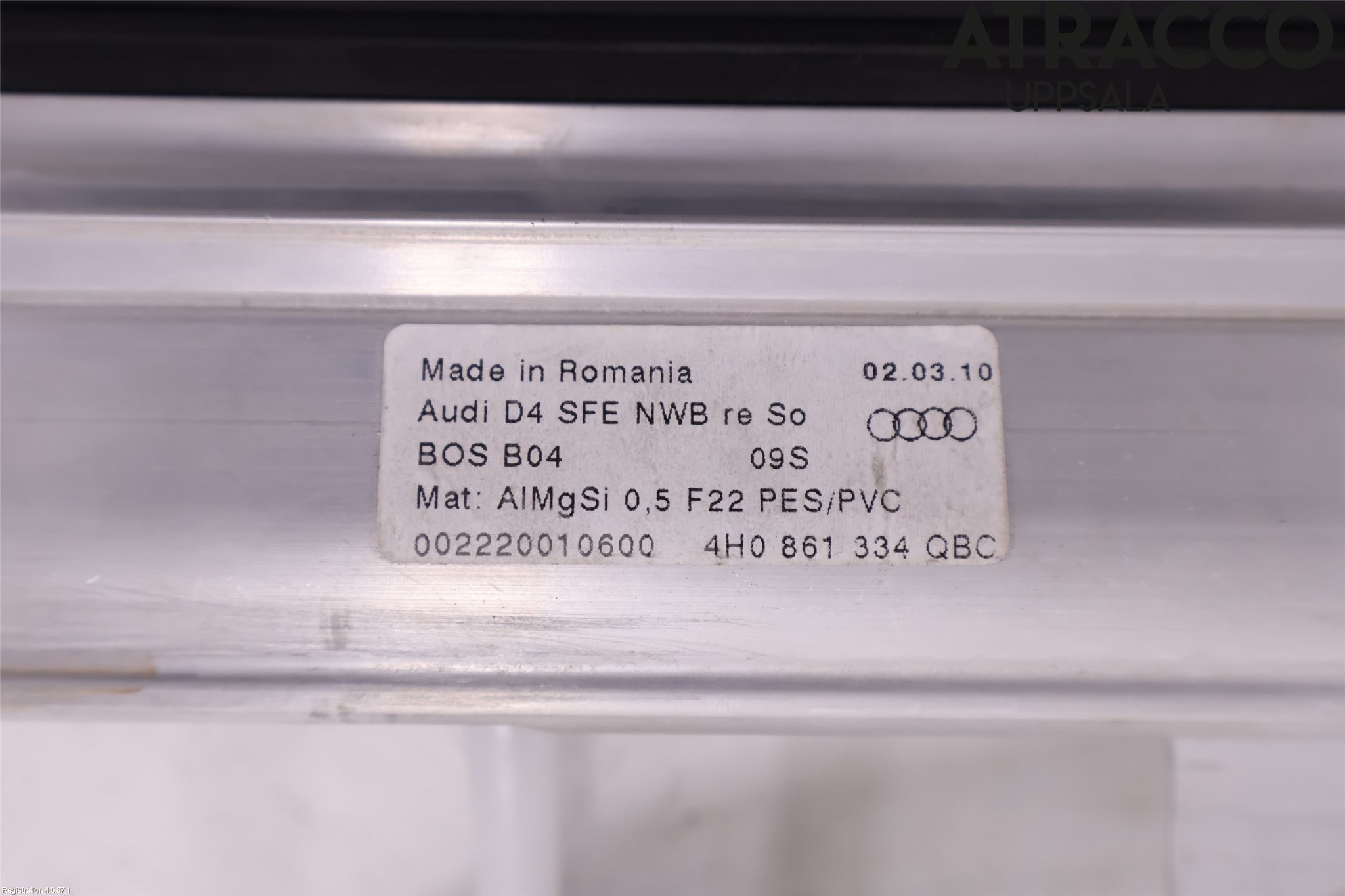 Audi A8/S8 4H 10-17 Solskydd
