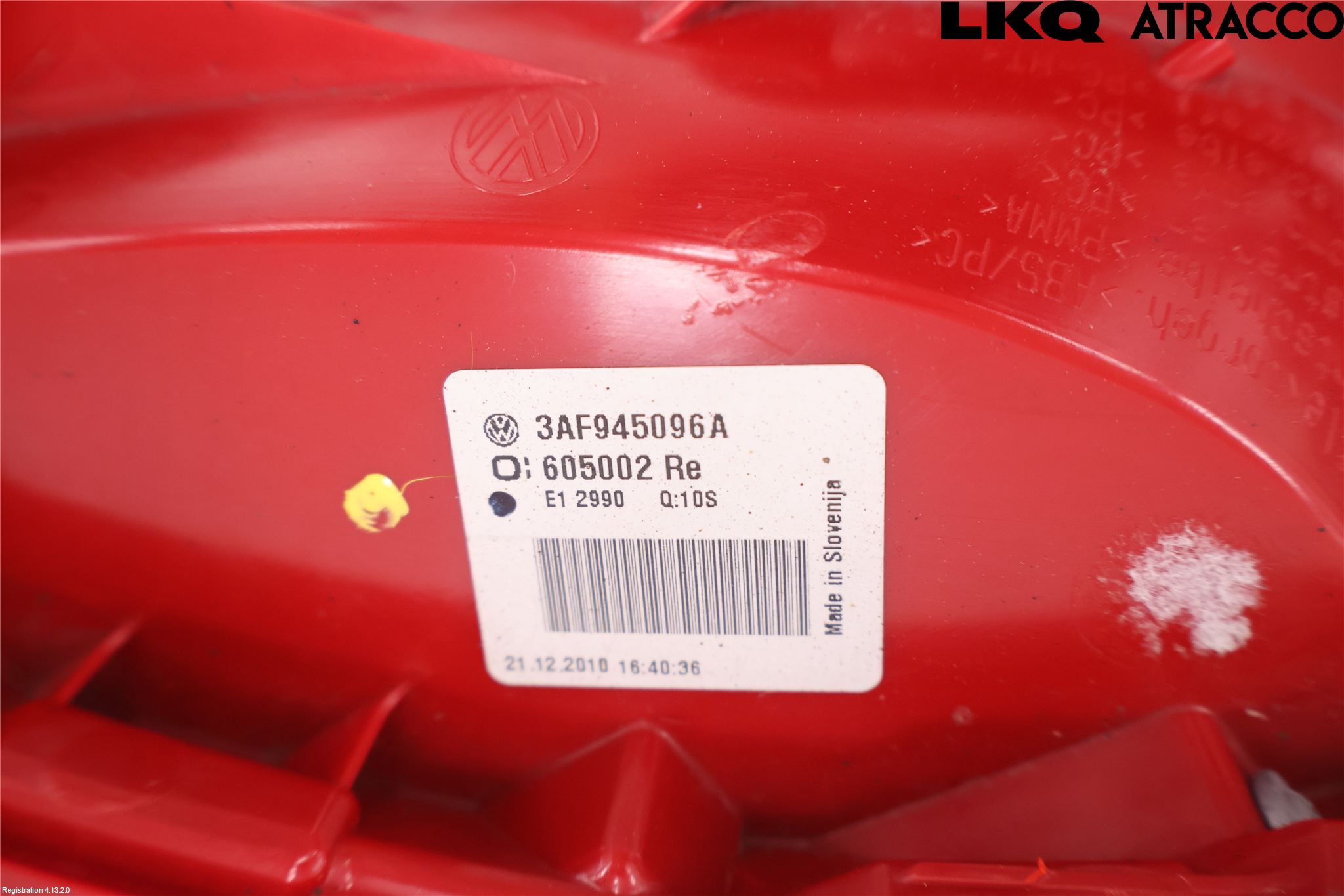 Volkswagen VW PASSAT 11-14 Bakljus Höger