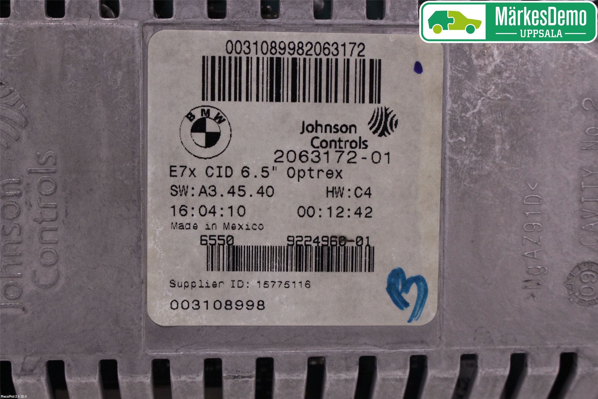 BMW X6 E71/E72 08-14 Bildskärm