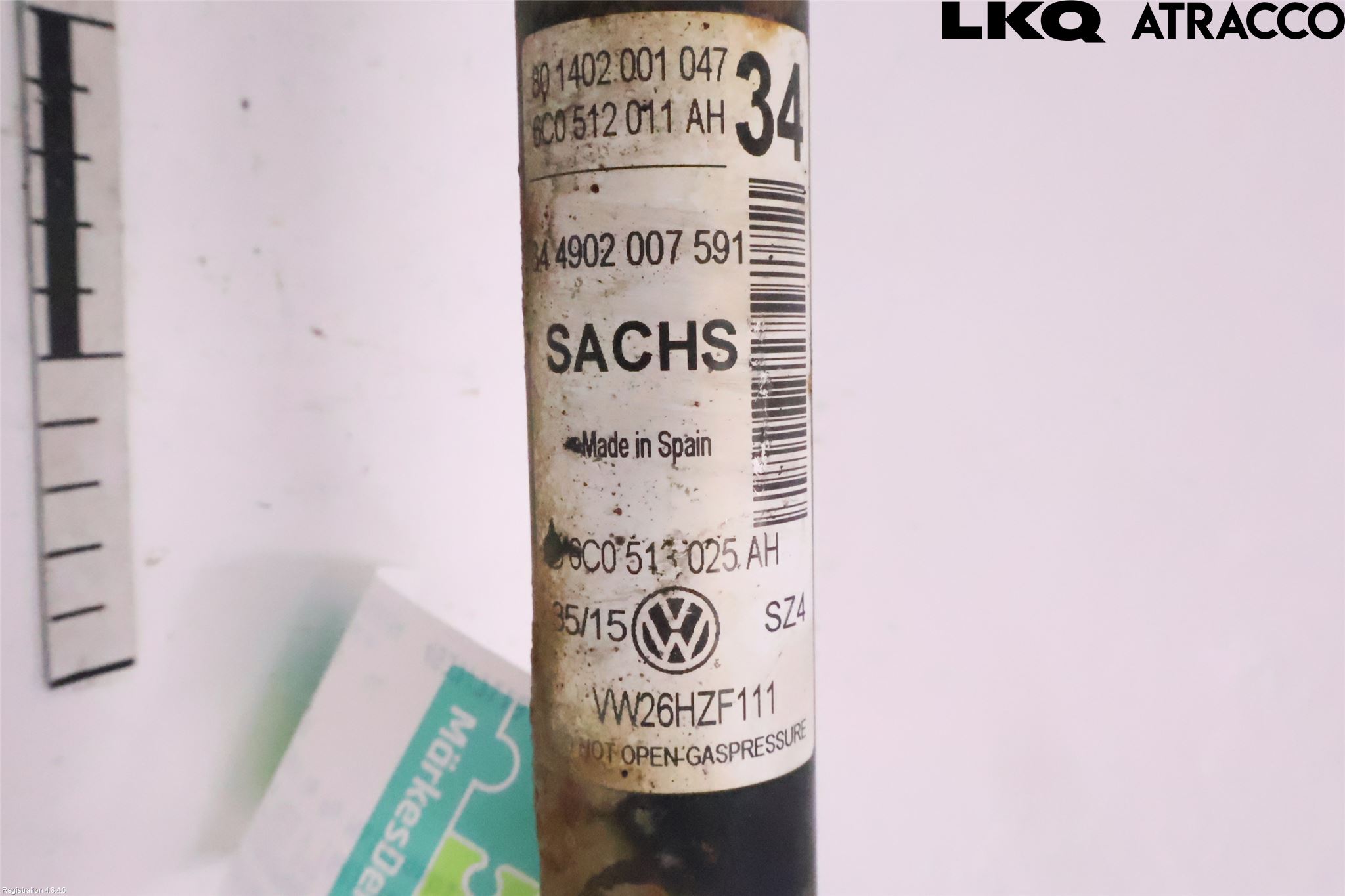 Volkswagen VW POLO 10-17 Stötdämpare Bak