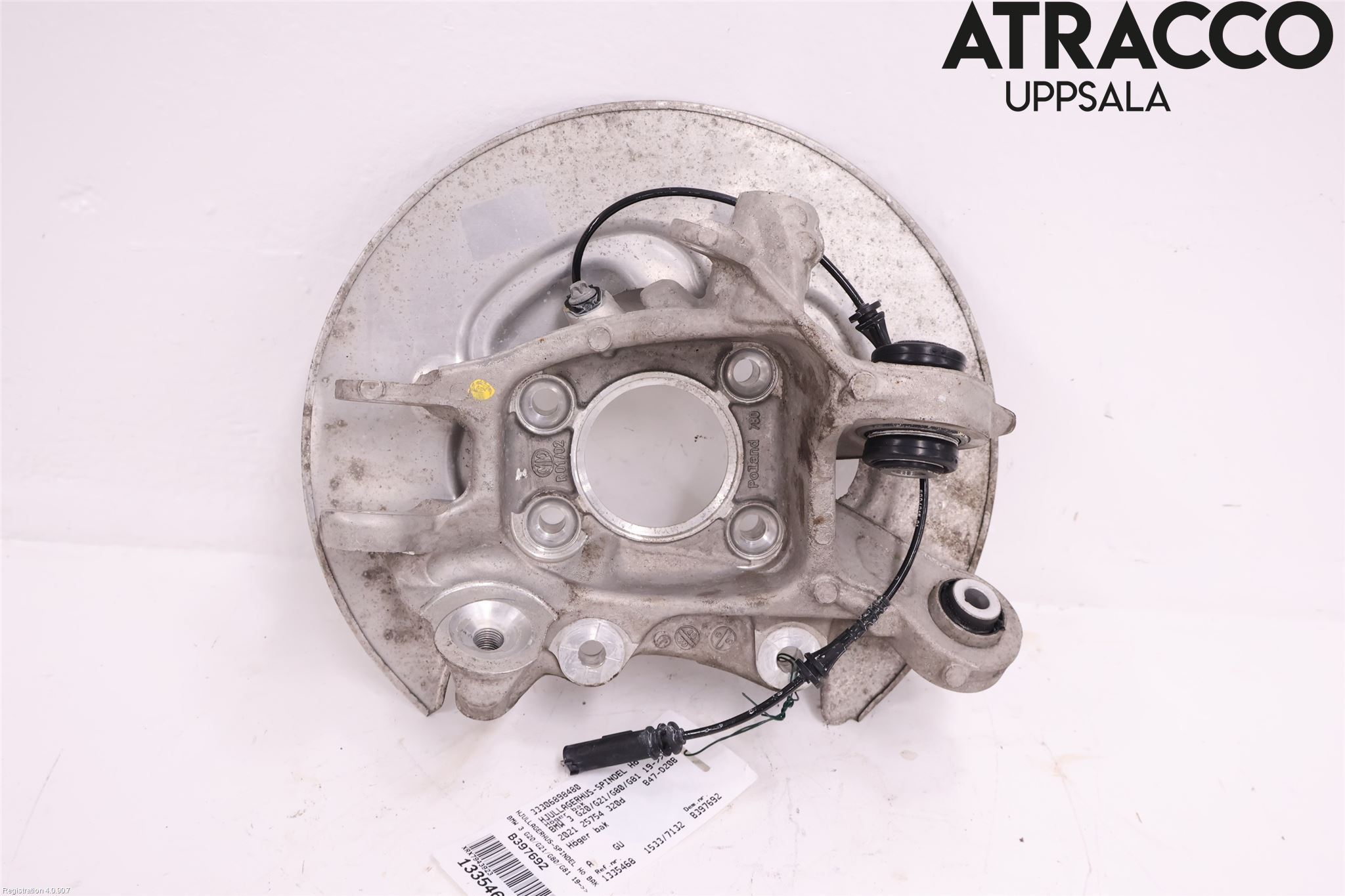 BMW 3 G20/G21/G80/G81 19- Hjullagerhus-Spindel Hö B