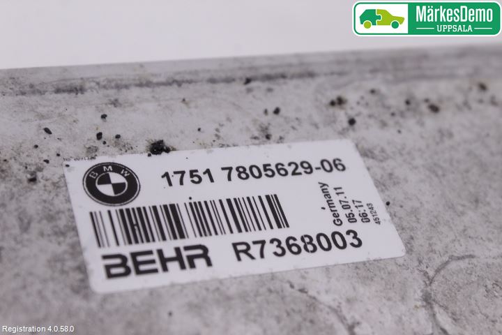 BMW 5 F10/F11/F18 09-17 Laddluft-Intercooler Kyl