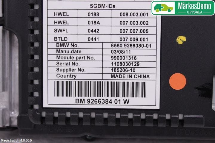 BMW 5 F10/F11/F18 09-17 Bildskärm