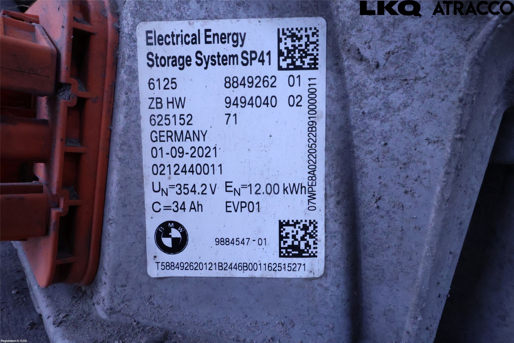 BMW 5 G30/G31/F90 17-23 Batteri Högspänning