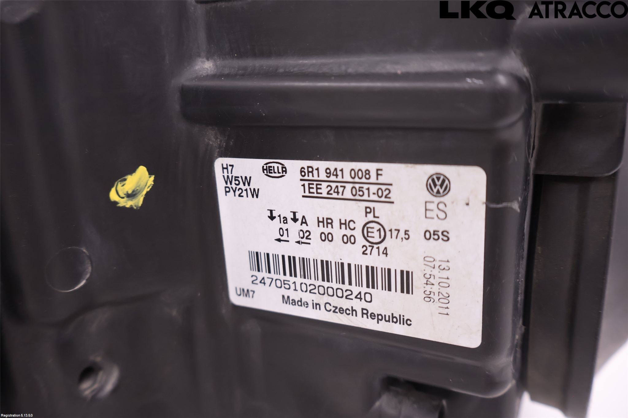 Volkswagen VW POLO 10-17 Strålkastare Höger