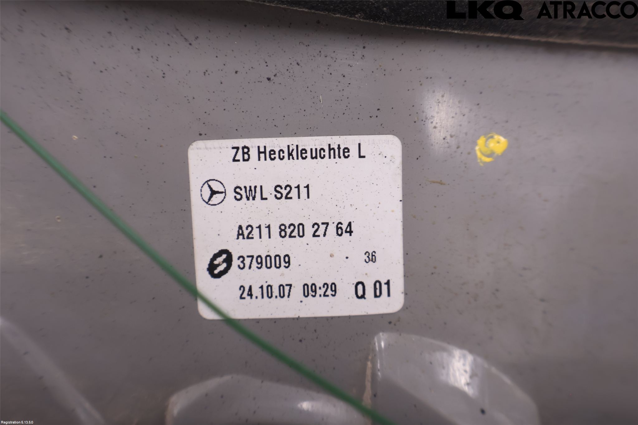 Mercedes-Benz MB E-KLASS (W211) 02-09 Bakljus Vänster