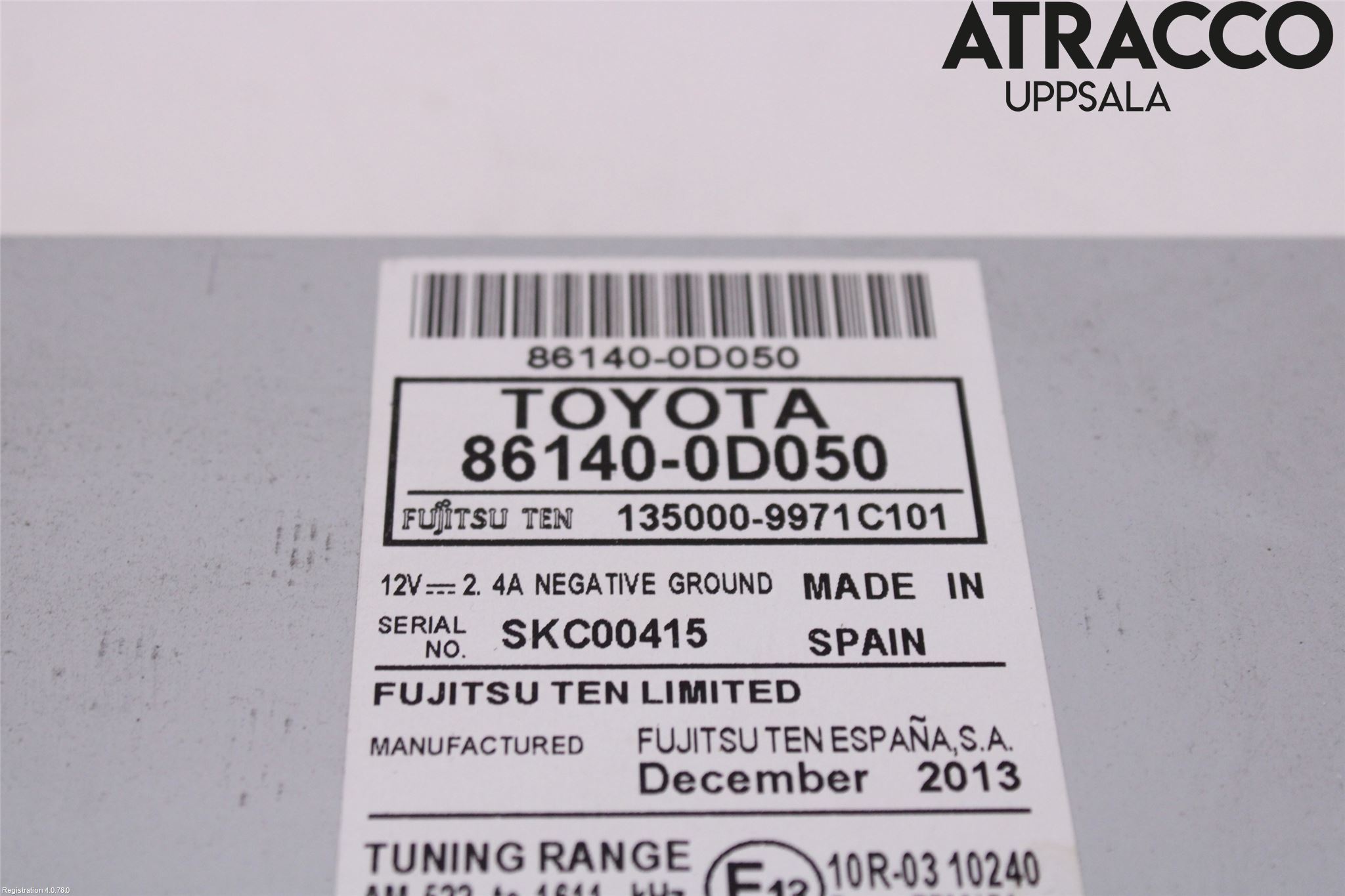Toyota YARIS XP130 12-14 Cd Radio - Multimediapanel