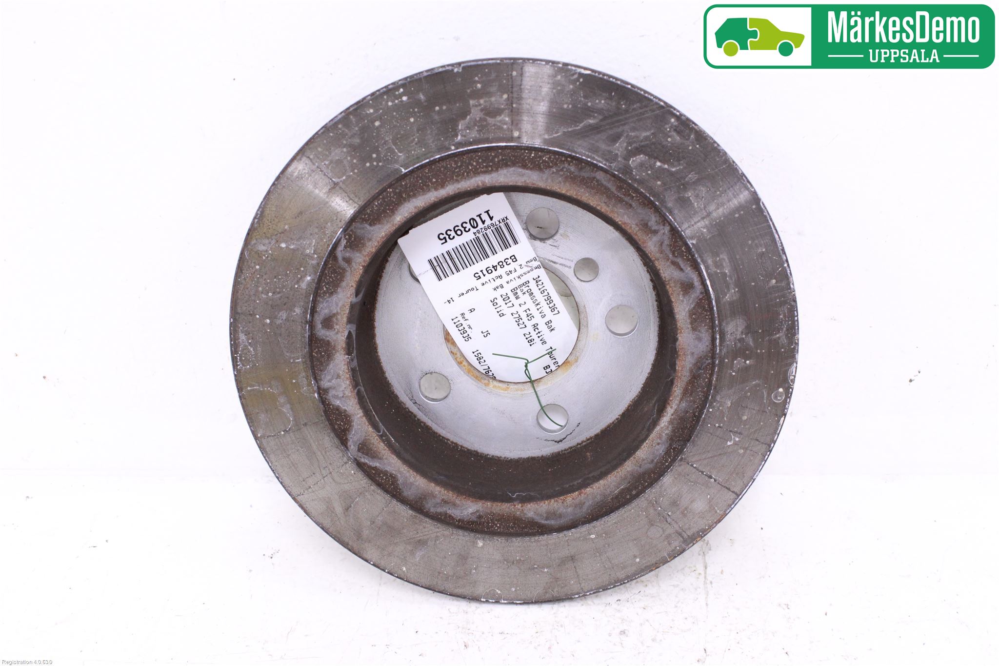 BMW 2 F45 Active Tourer 14-21 Bromsskiva Bak