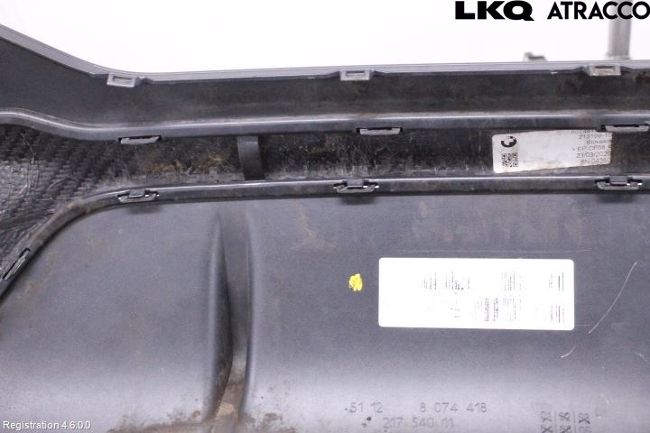 BMW 8 G14/G15/G16 18- Stötfångardel Bak Mitt