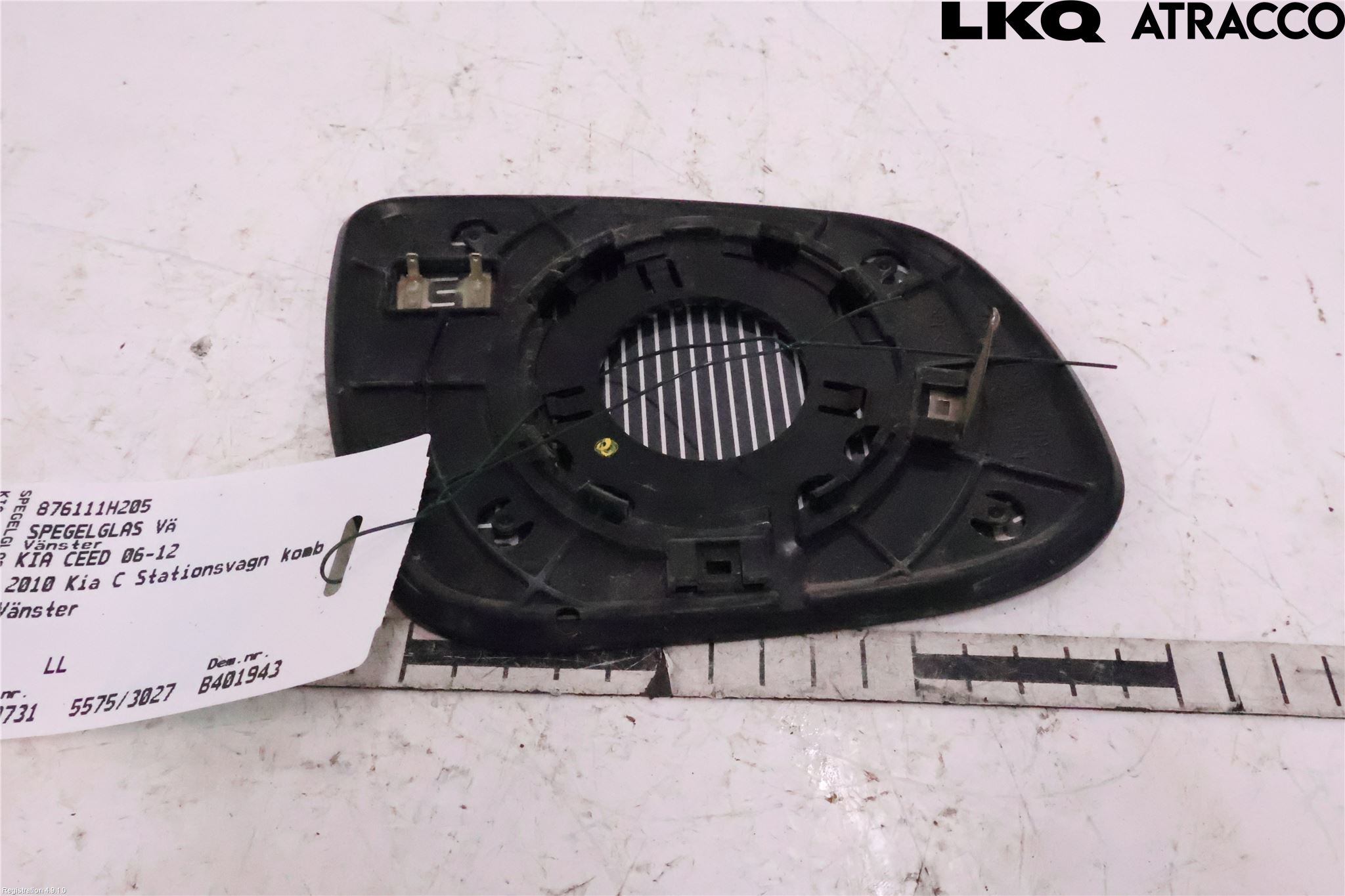 Kia CEED 06-12 Spegelglas Vä