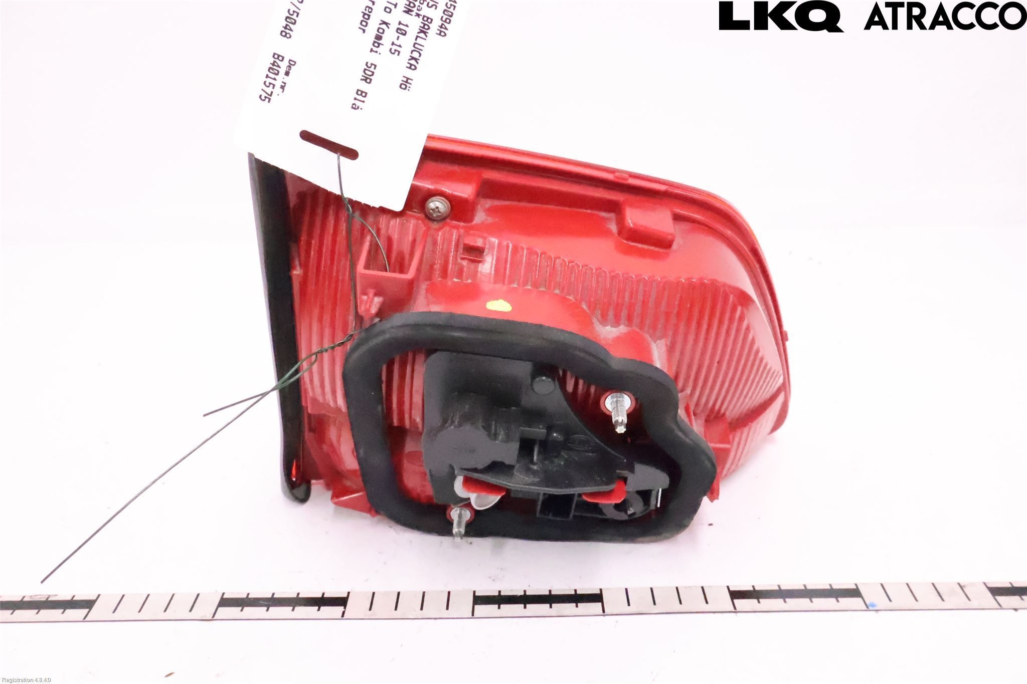 Volkswagen VW TOURAN 10-15 Bakljus Lucka Hö