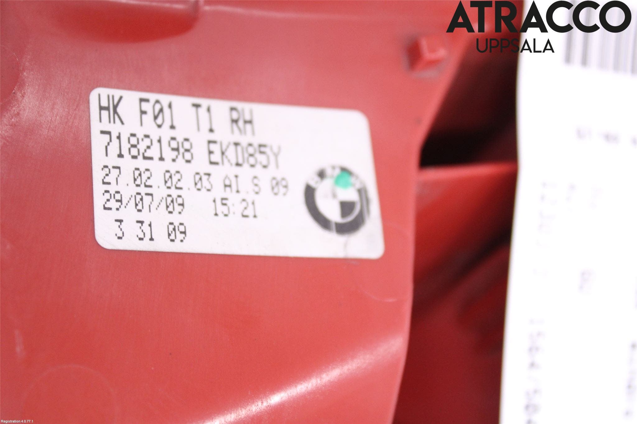 BMW 7 F01/02/03/04 09-15 Bakljus Höger