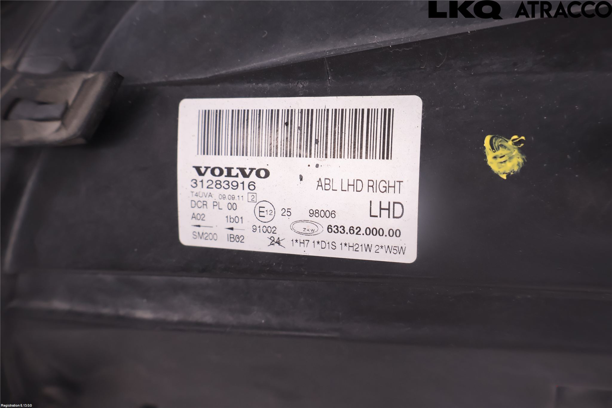 Volvo V70 08-13 Strålkastare Höger