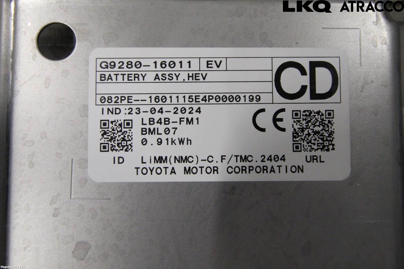 Toyota COROLLA CROSS XG10 22- Batteri Högspänning