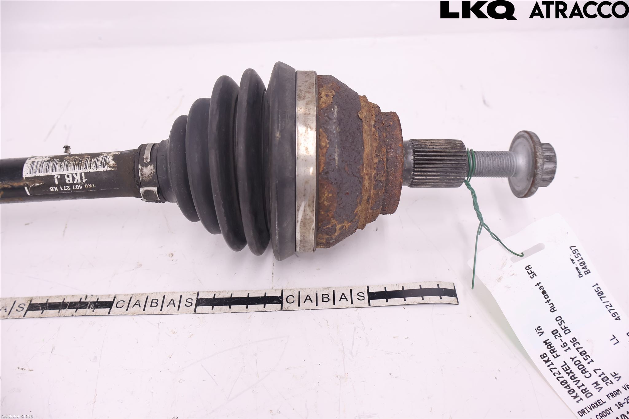 Volkswagen VW CADDY 16-20 Drivaxel Fram Vänster