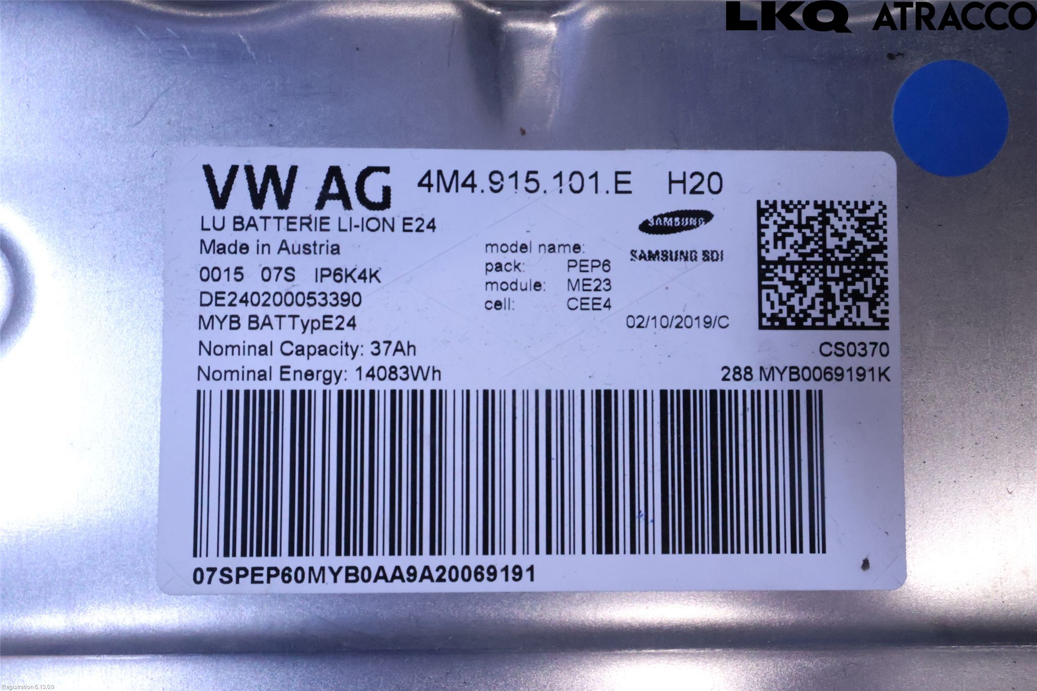Porsche CAYENNE 03- Batteri Högspänning
