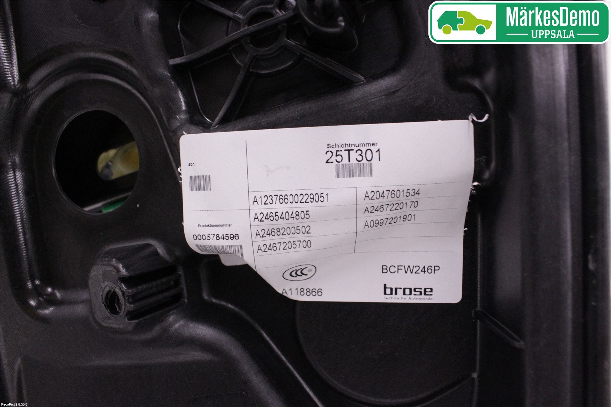 Mercedes-Benz MB B-KLASS (W246/W242) 12-19 Fönsterhiss El Kompl