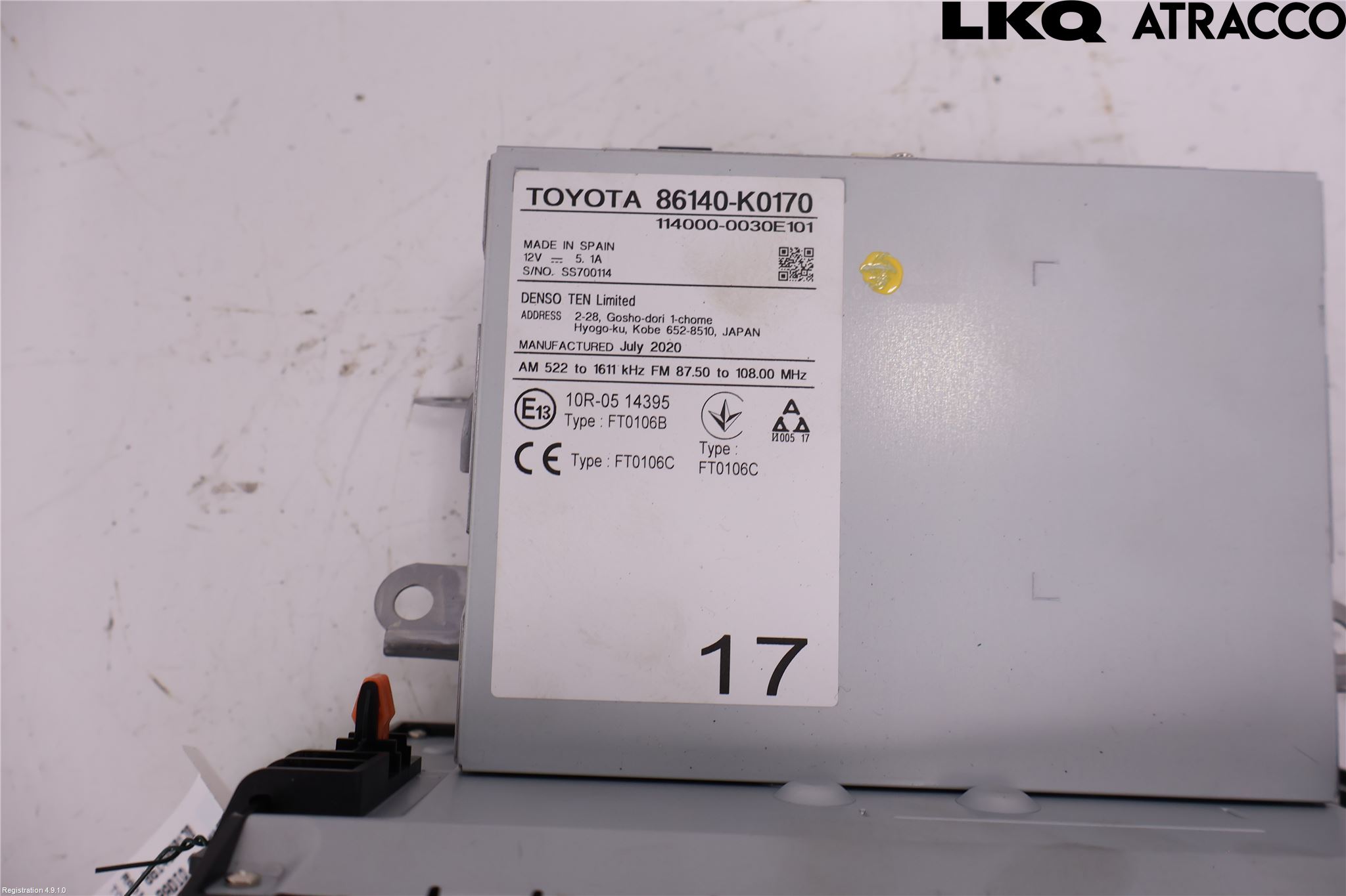 Toyota YARIS XP21 20- Cd Radio - Multimediapanel