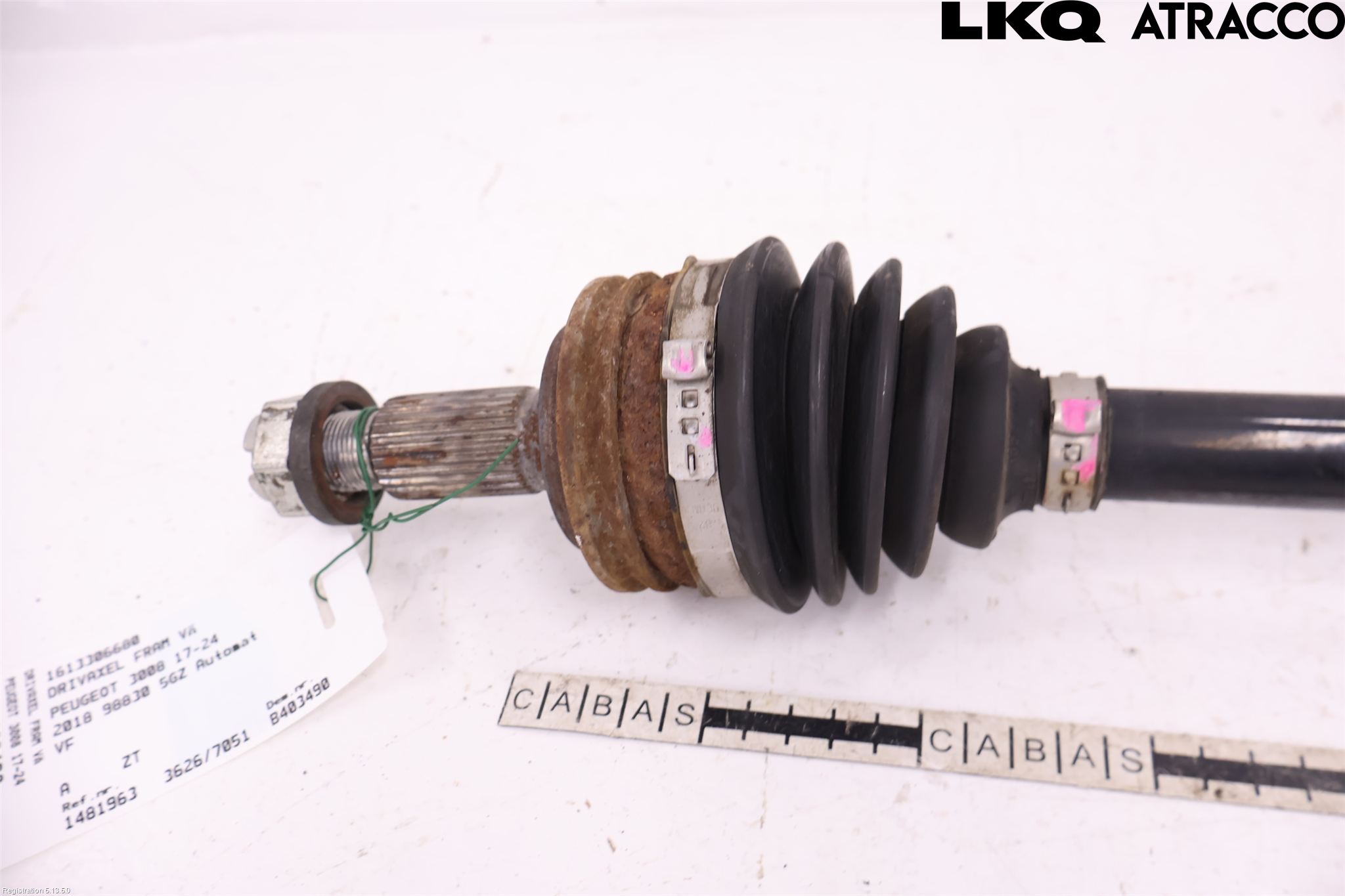 Peugeot 3008 17-24 Drivaxel Fram Vänster