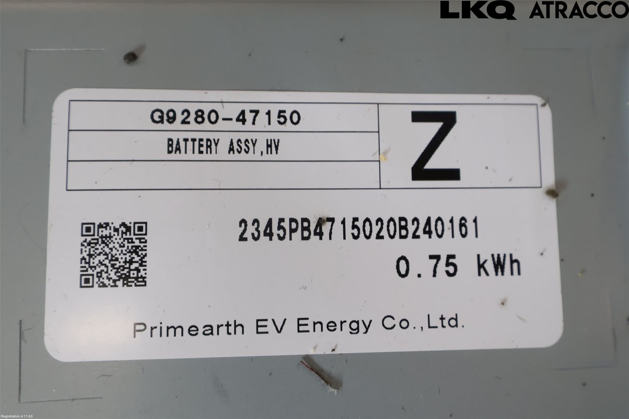 Toyota COROLLA 19- Batteri Högspänning